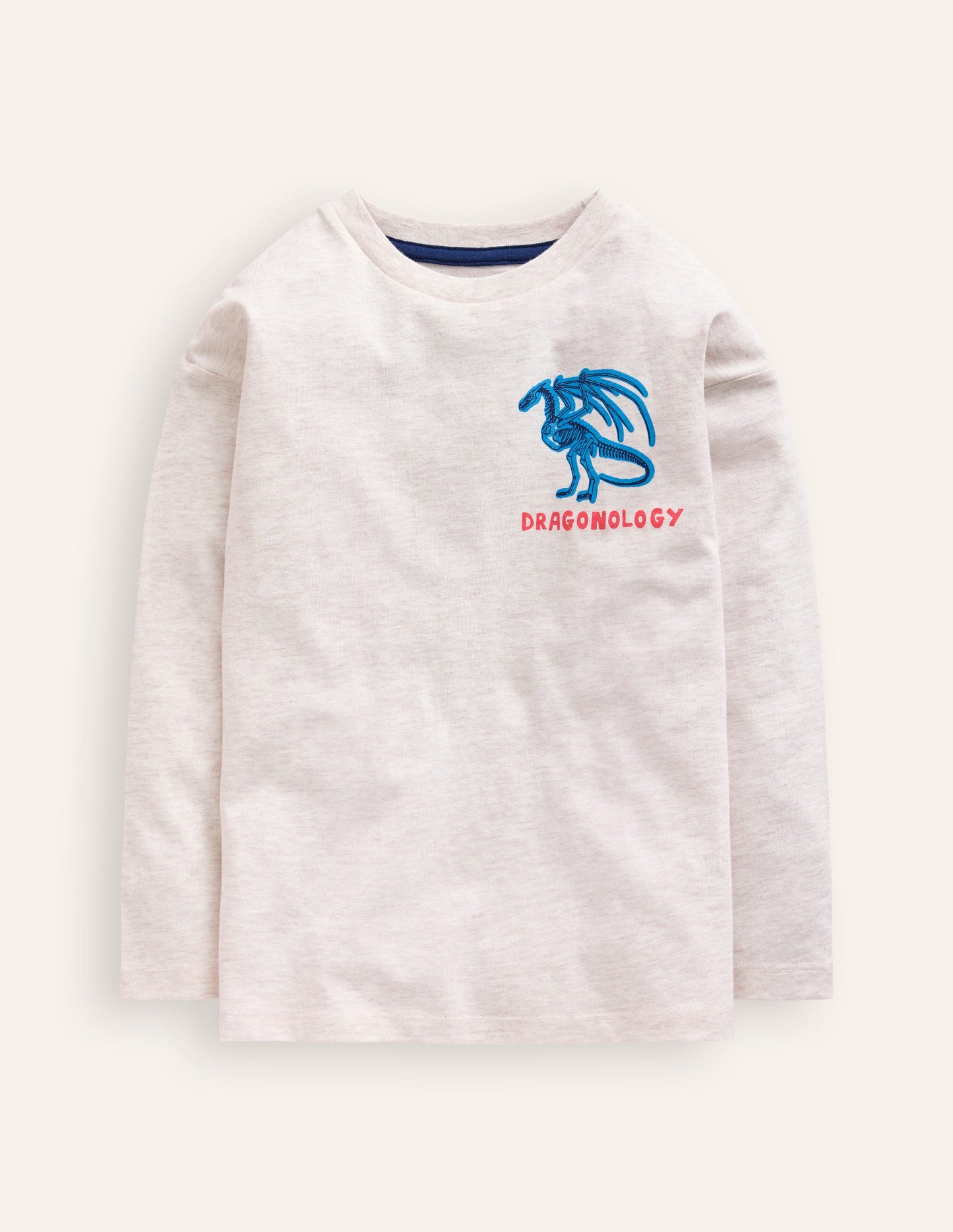 Educational T-shirt-Oatmeal Marl Dragons