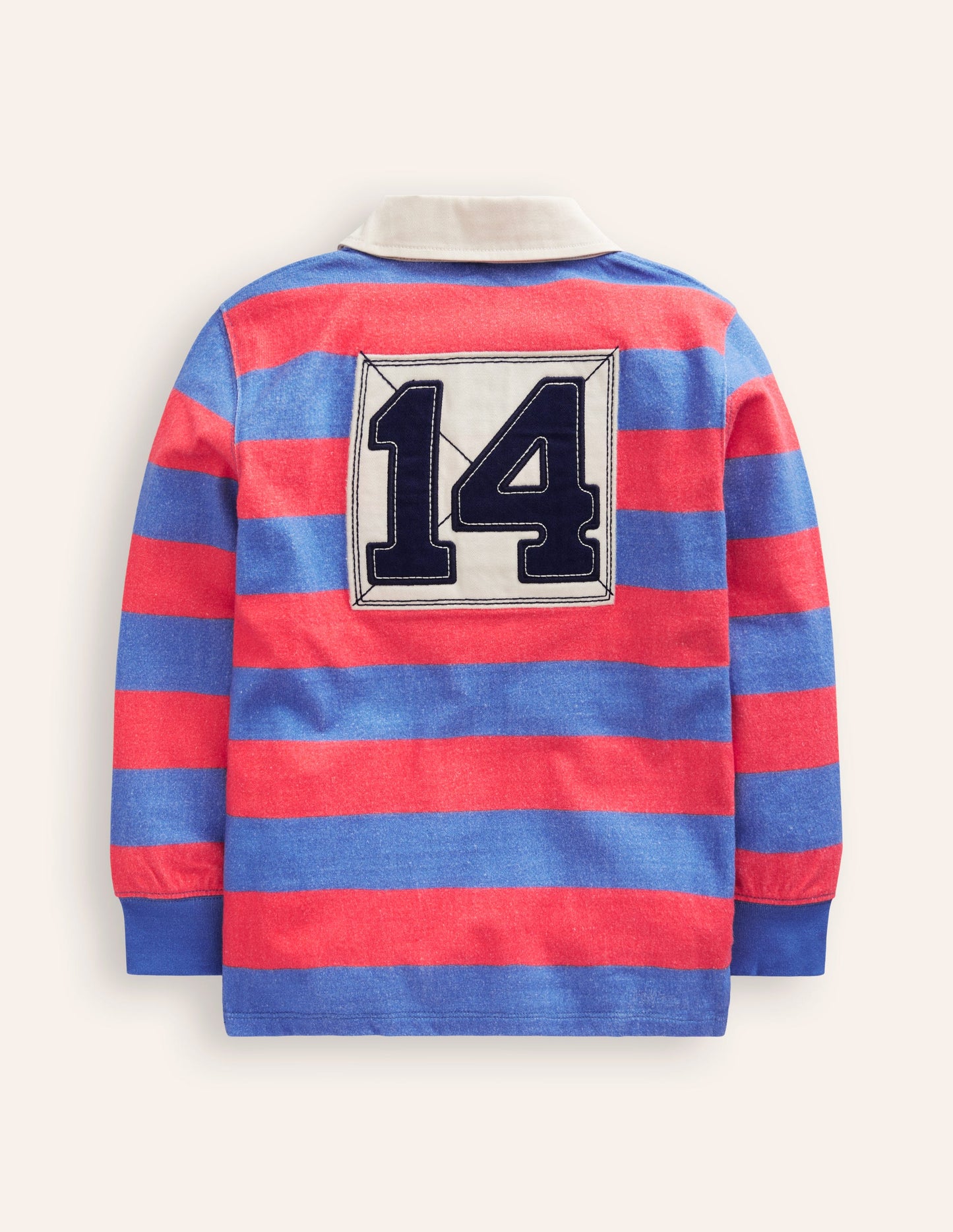 Classic Rugby Shirt-Jam Red/ Bluejay