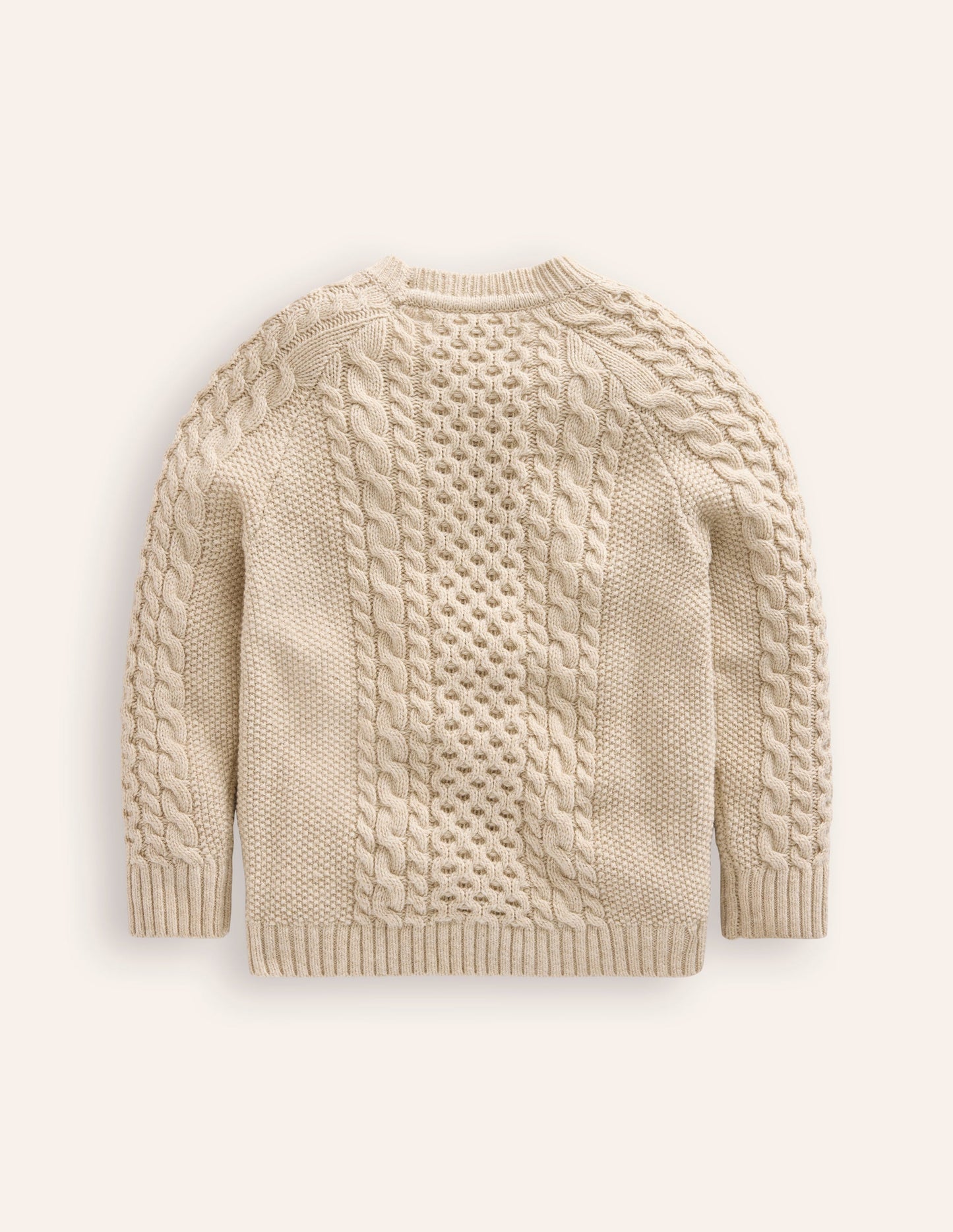 Heritage Cable Sweater-Ecru