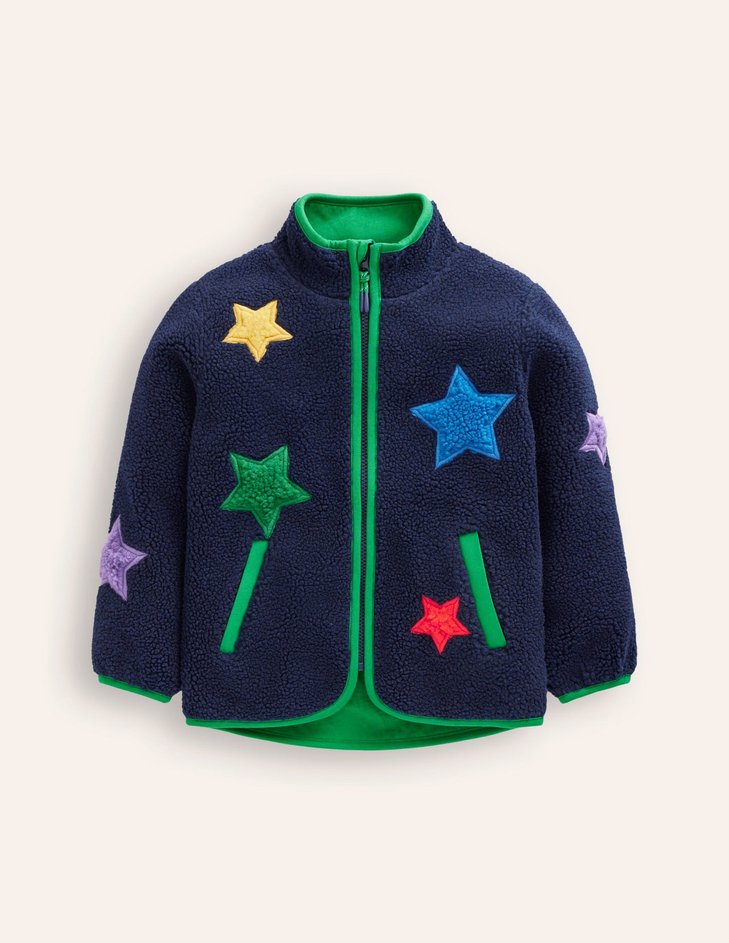 Cosy Borg Jacket-College Navy Star