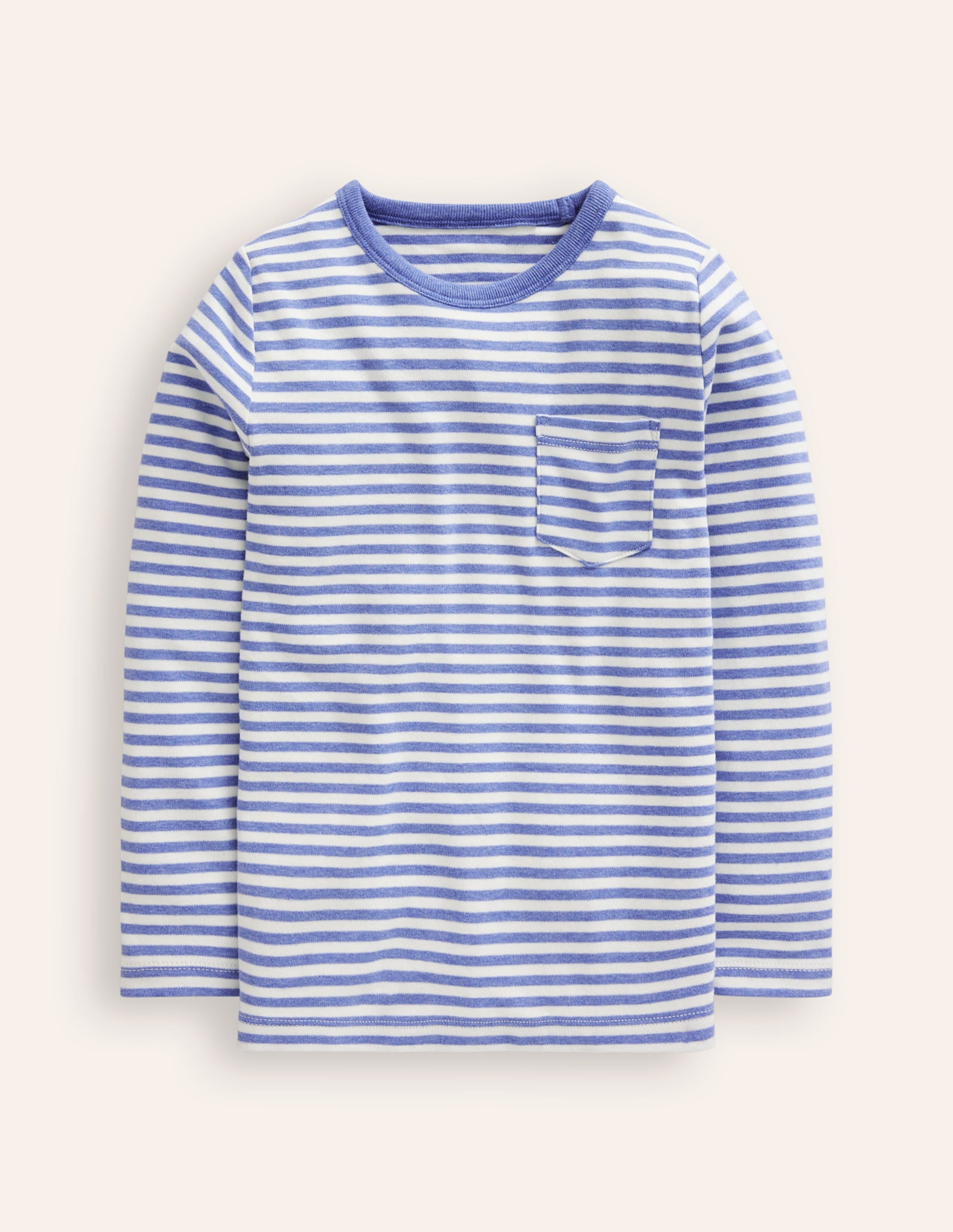 Cosy Striped Top-Ivory/Bluejay - Image 1