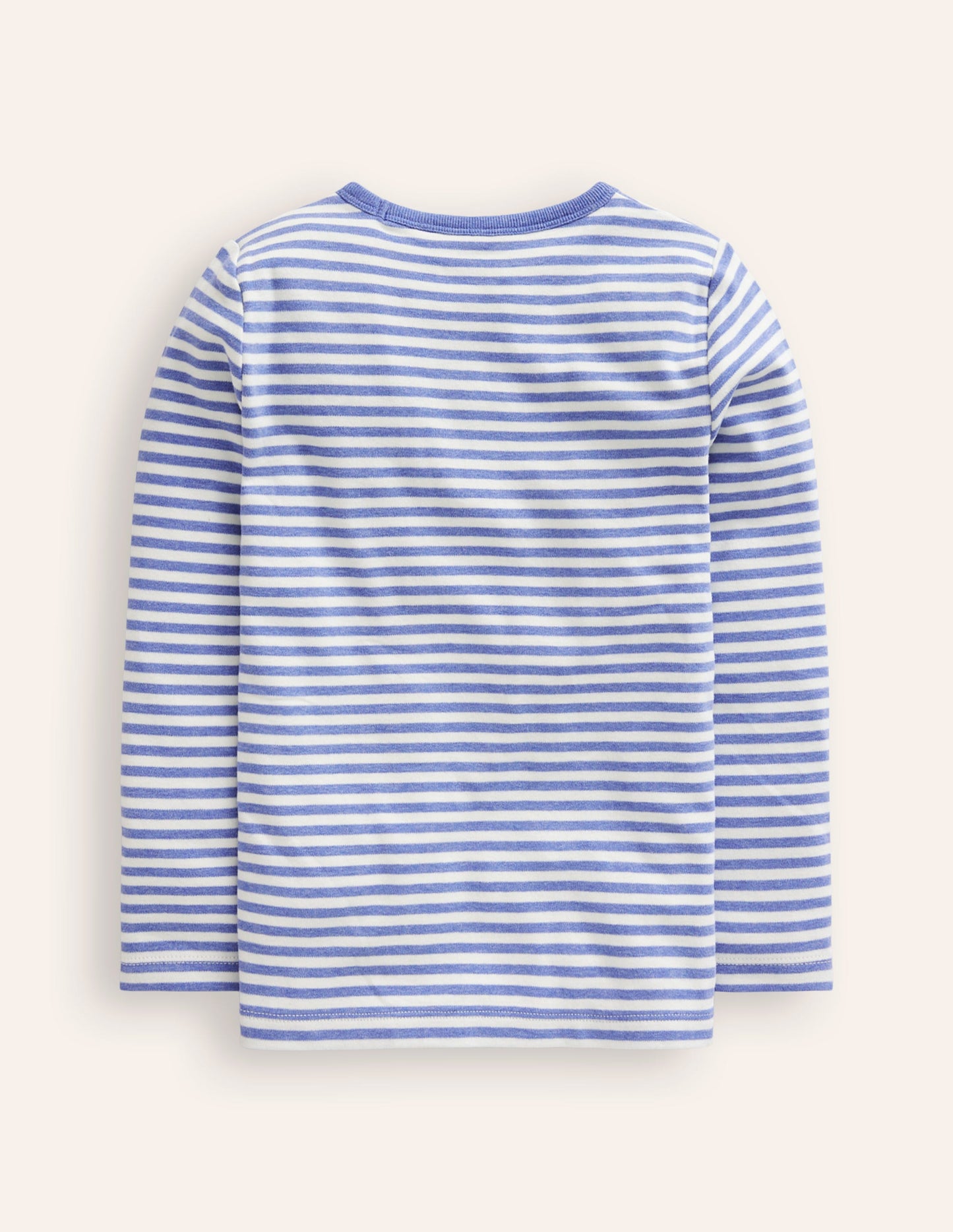 Cosy Striped Top-Ivory/Bluejay