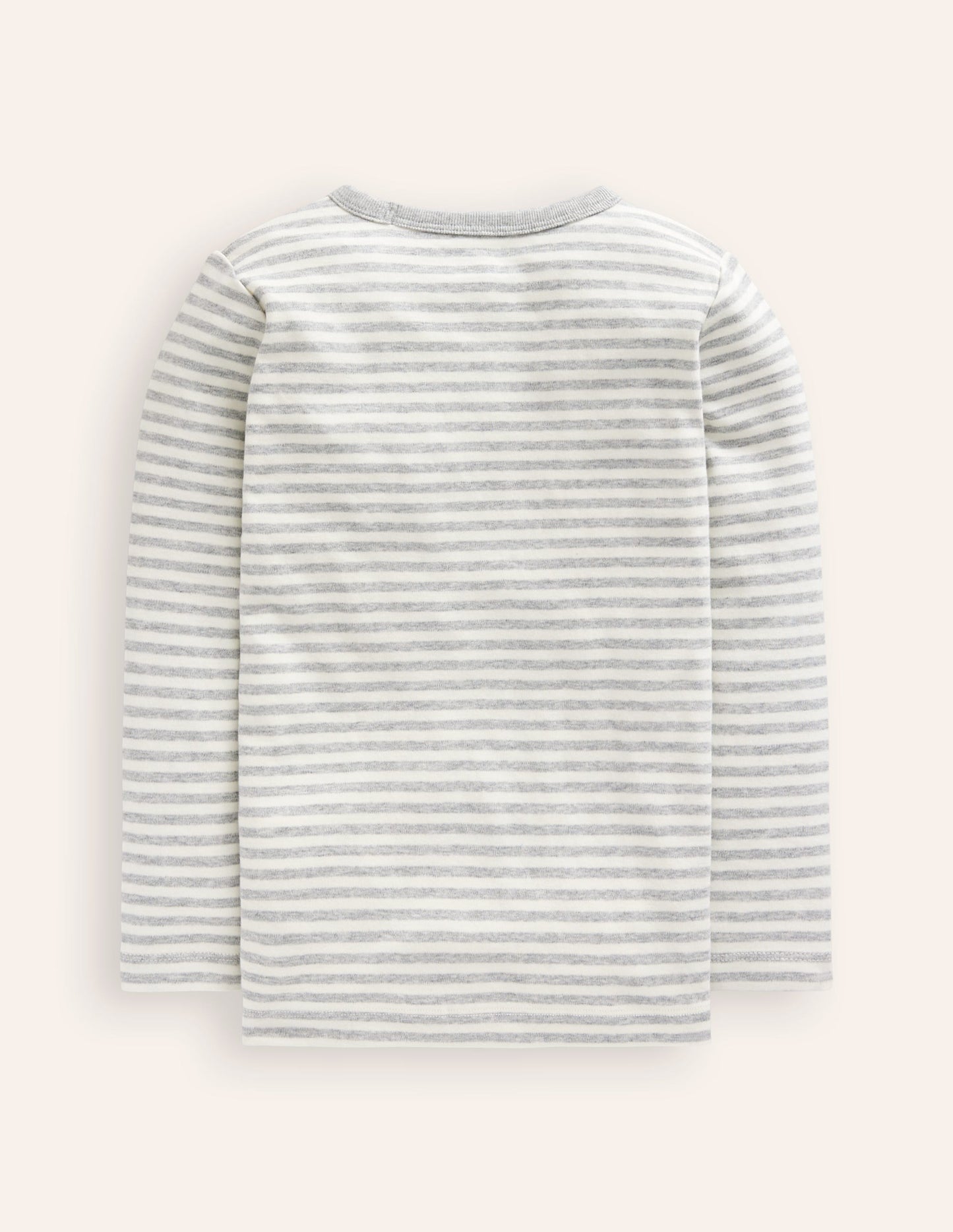 Cosy Striped Top-Grey/Ivory