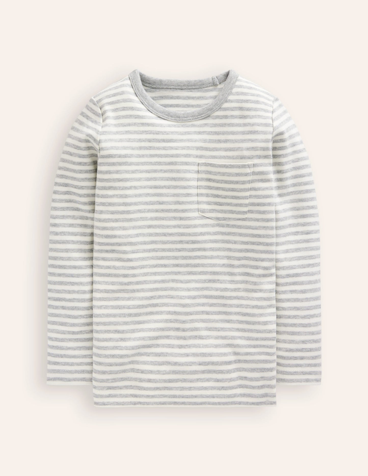 Cosy Striped Top-Grey/Ivory