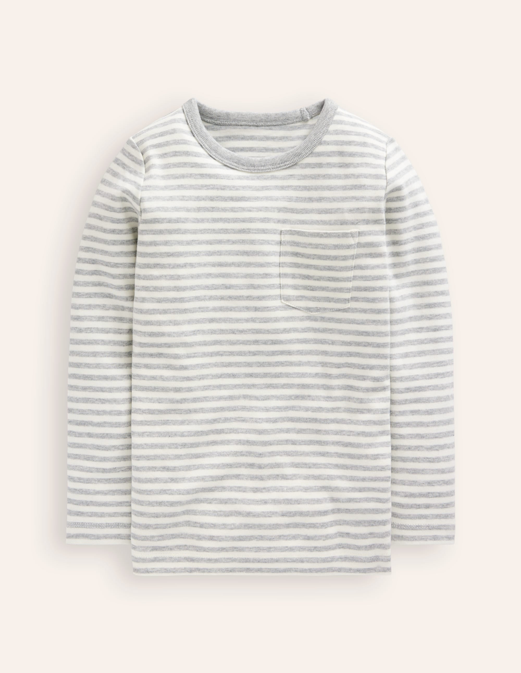 Cosy Striped Top-Grey/Ivory - Image 1