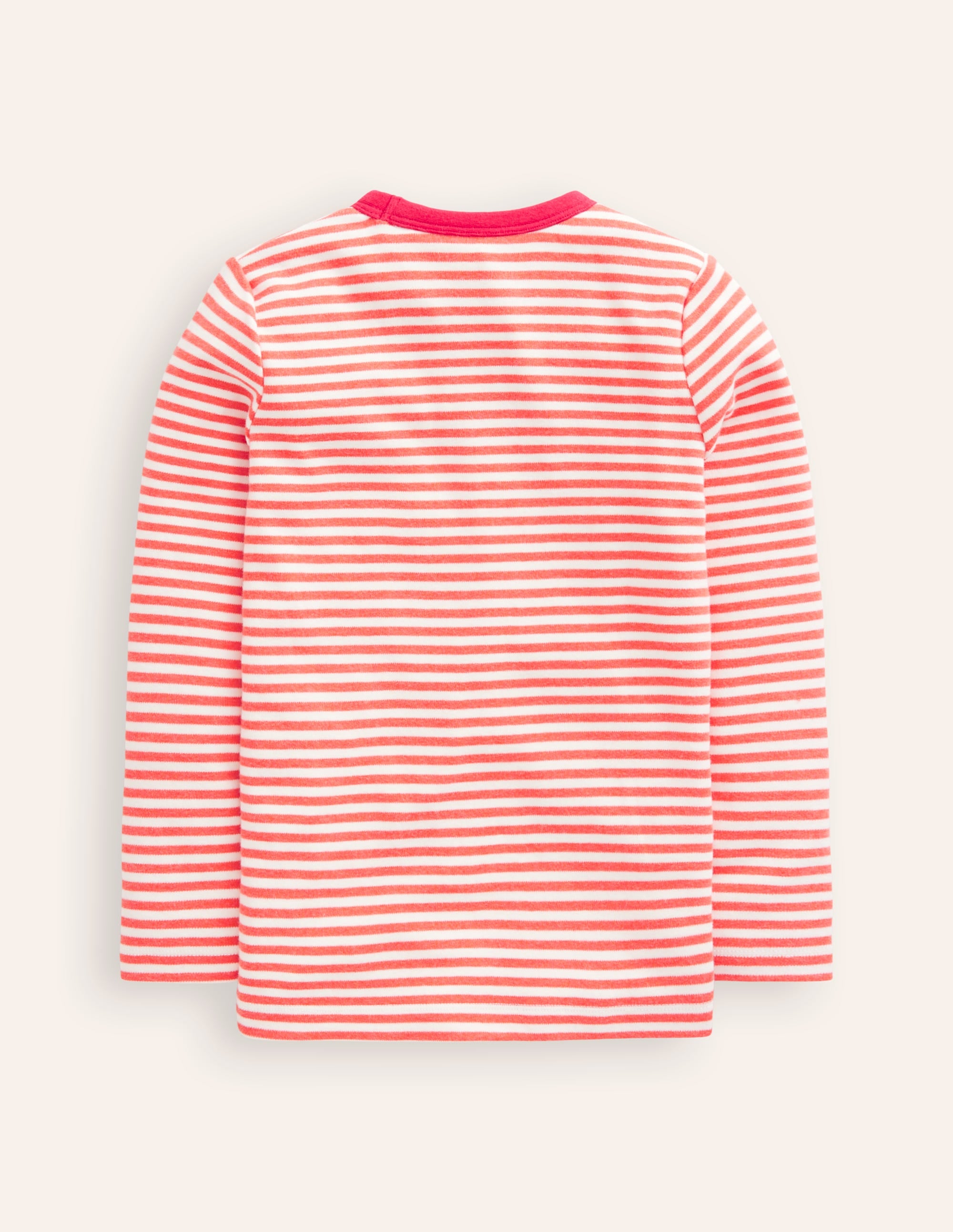 Cosy Striped Top-Ivory/Strawberry Tart Red - Image 2