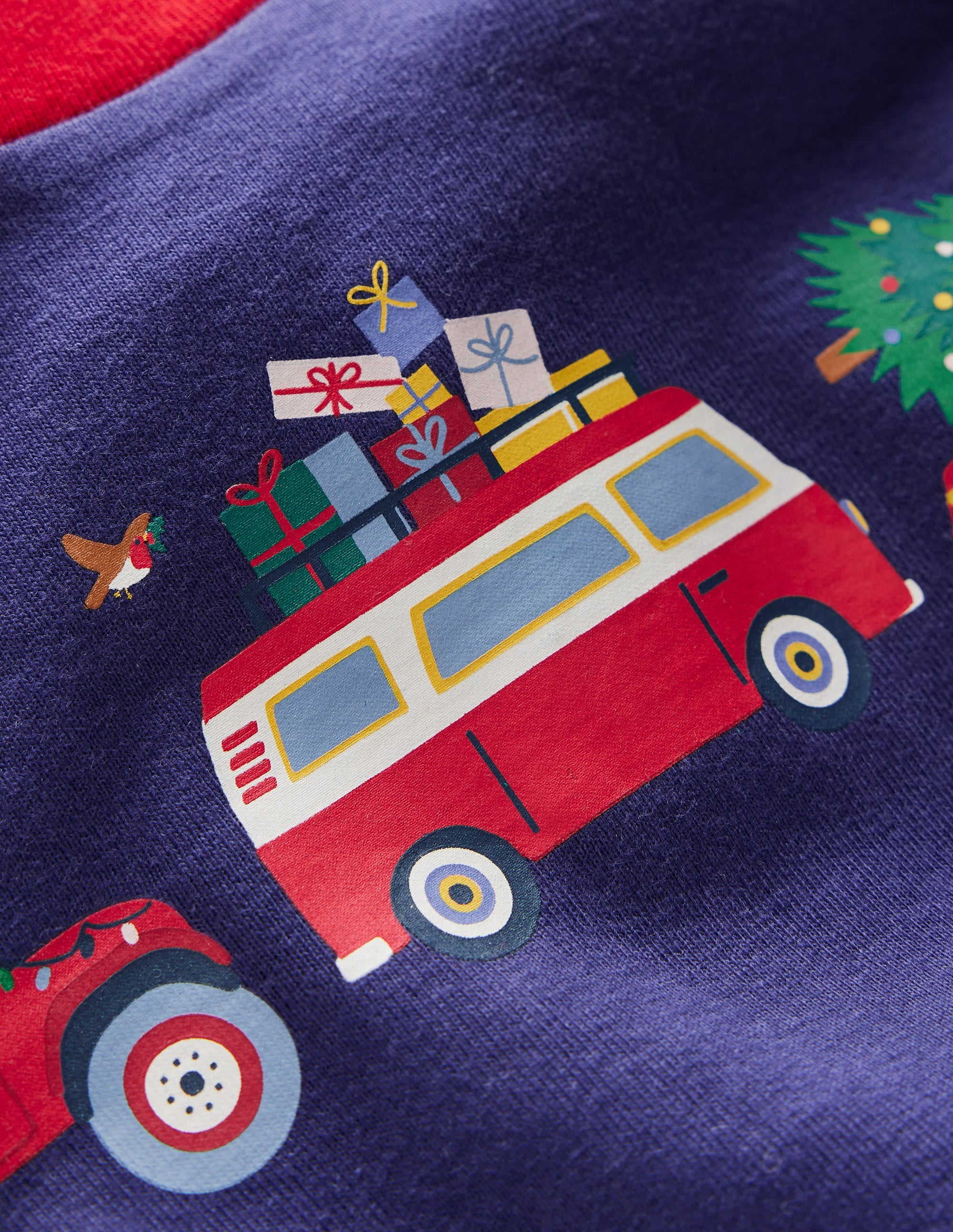 Snug Long John Pajamas-Christmas Cars - Image 3