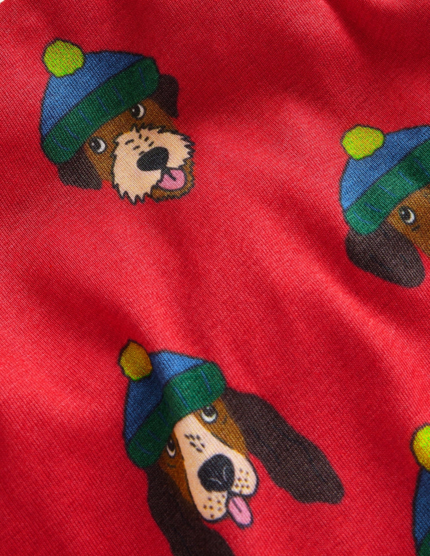 Snug Long John Pajamas-Poppy Red Dude Dogs