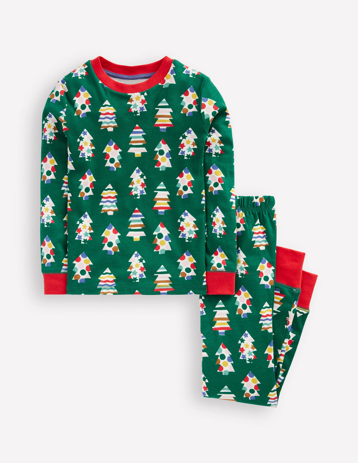 Snug Glow-In-The-Dark Pajamas-Christmas Trees - Image 1