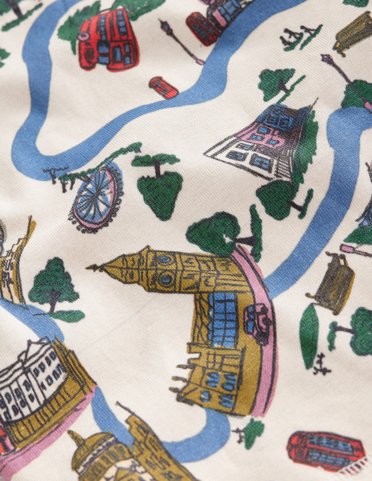 Snug Twin Pack Pajamas-London Scene and Stripe - Image 3