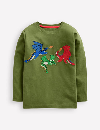 Superstitch Logo T-Shirt-Safari Green Dragon