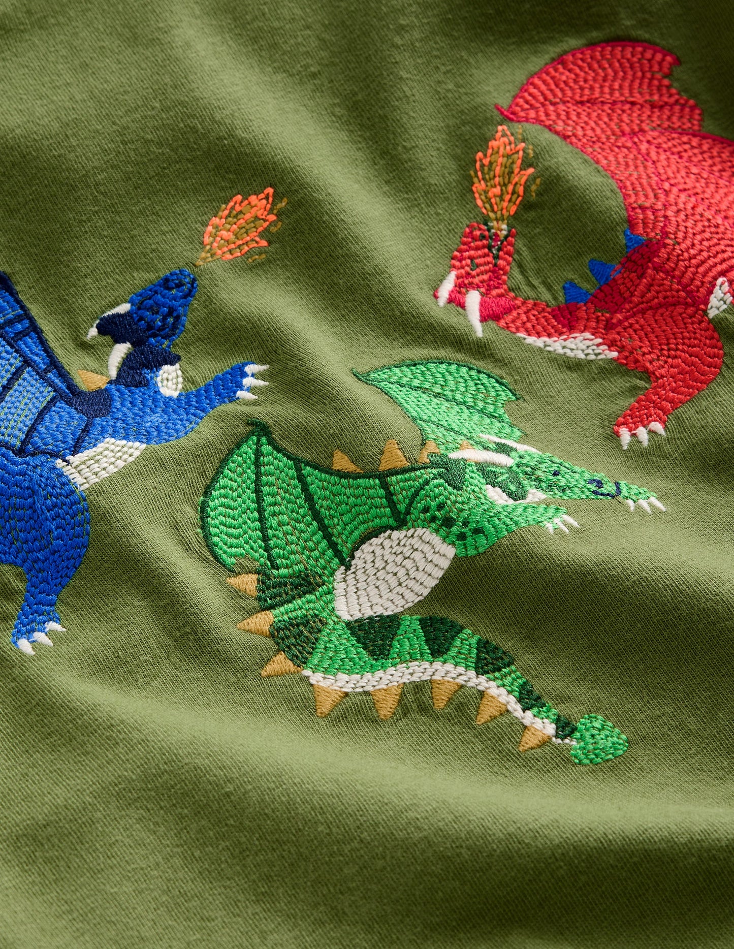 Superstitch Logo T-Shirt-Safari Green Dragon