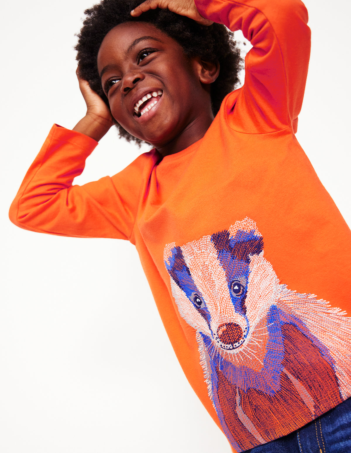 Superstitch T-shirt-Terracotta Orange Badger-1