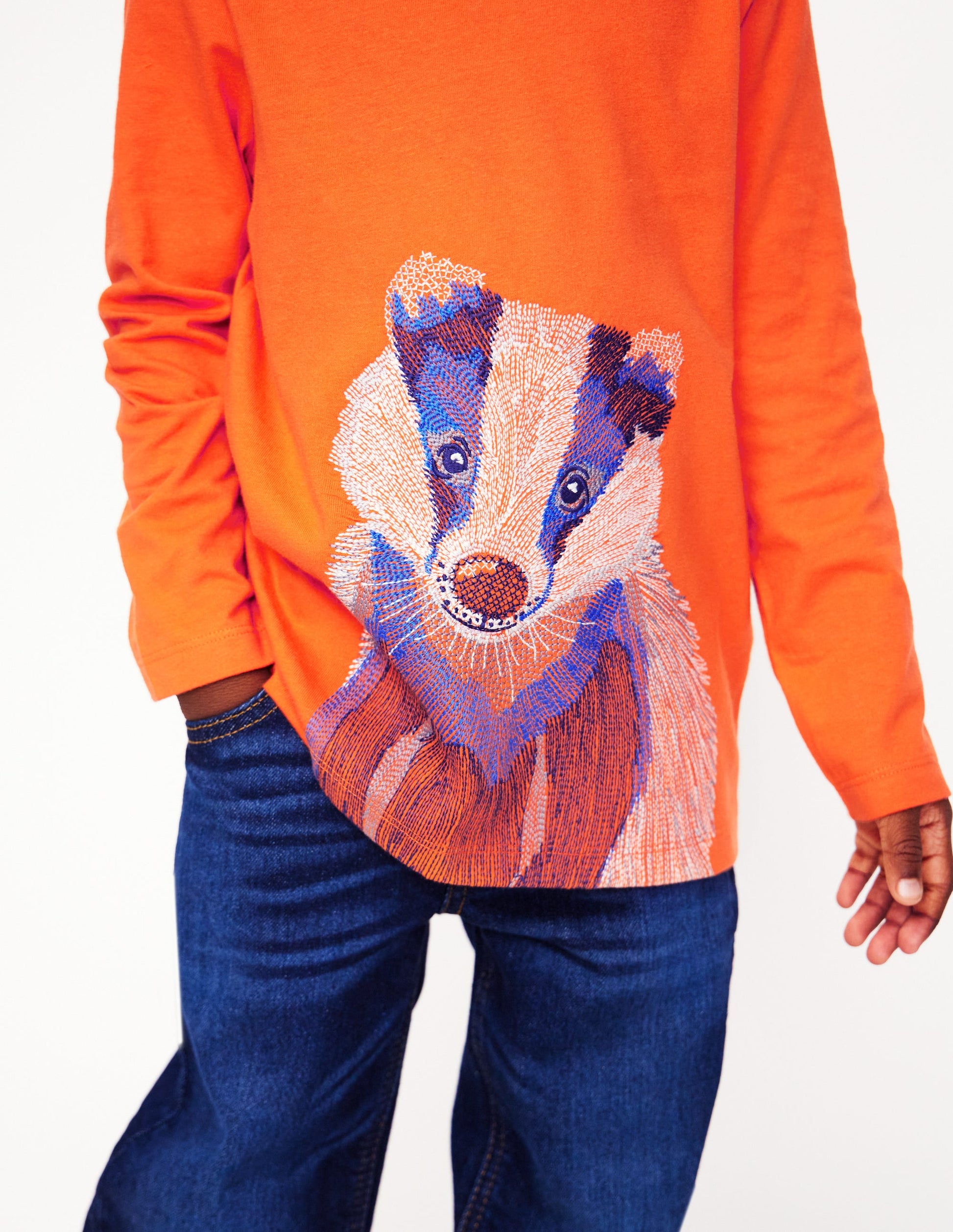 Superstitch T-shirt-Terracotta Orange Badger-2