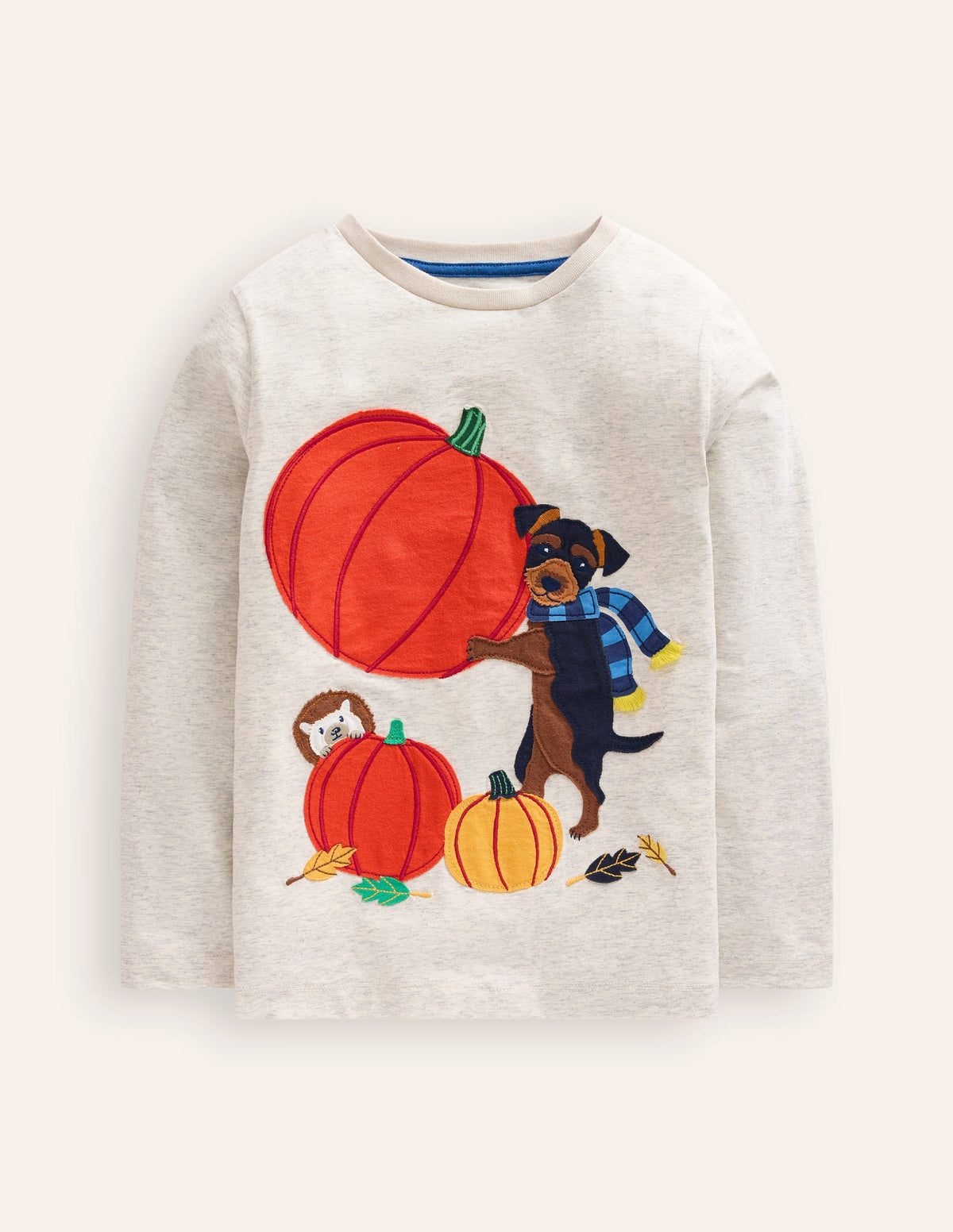 The Janet Applique T-shirt-Oatmeal Marl Janet - Image 1
