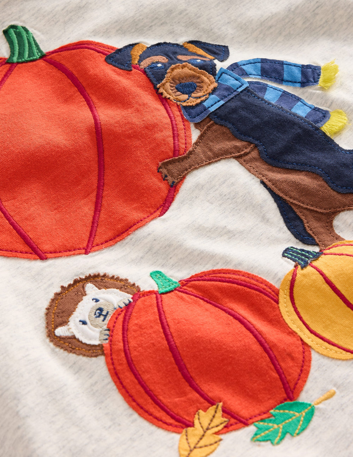 The Janet Applique T-shirt-Oatmeal Marl Janet - Image 3