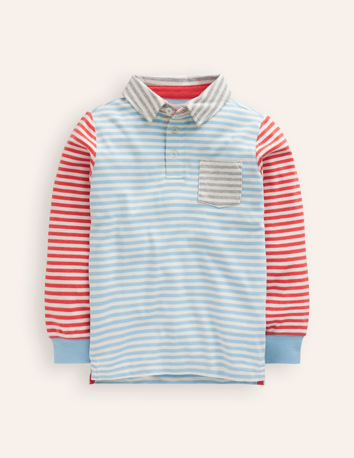 Supersoft Polo Shirt-College Navy Multi Hotchpotch - Image 1