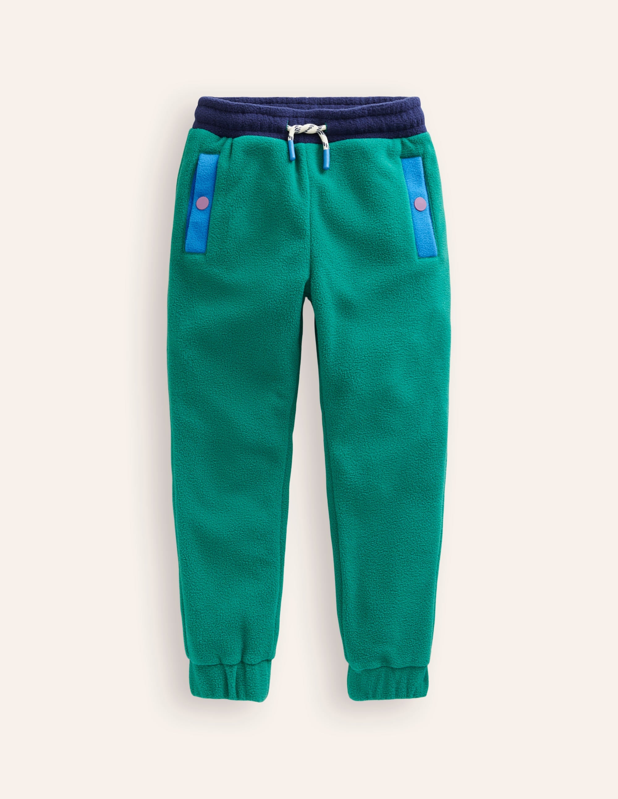 Cosy Fleece Joggers-Jewel Green Multi - Image 1