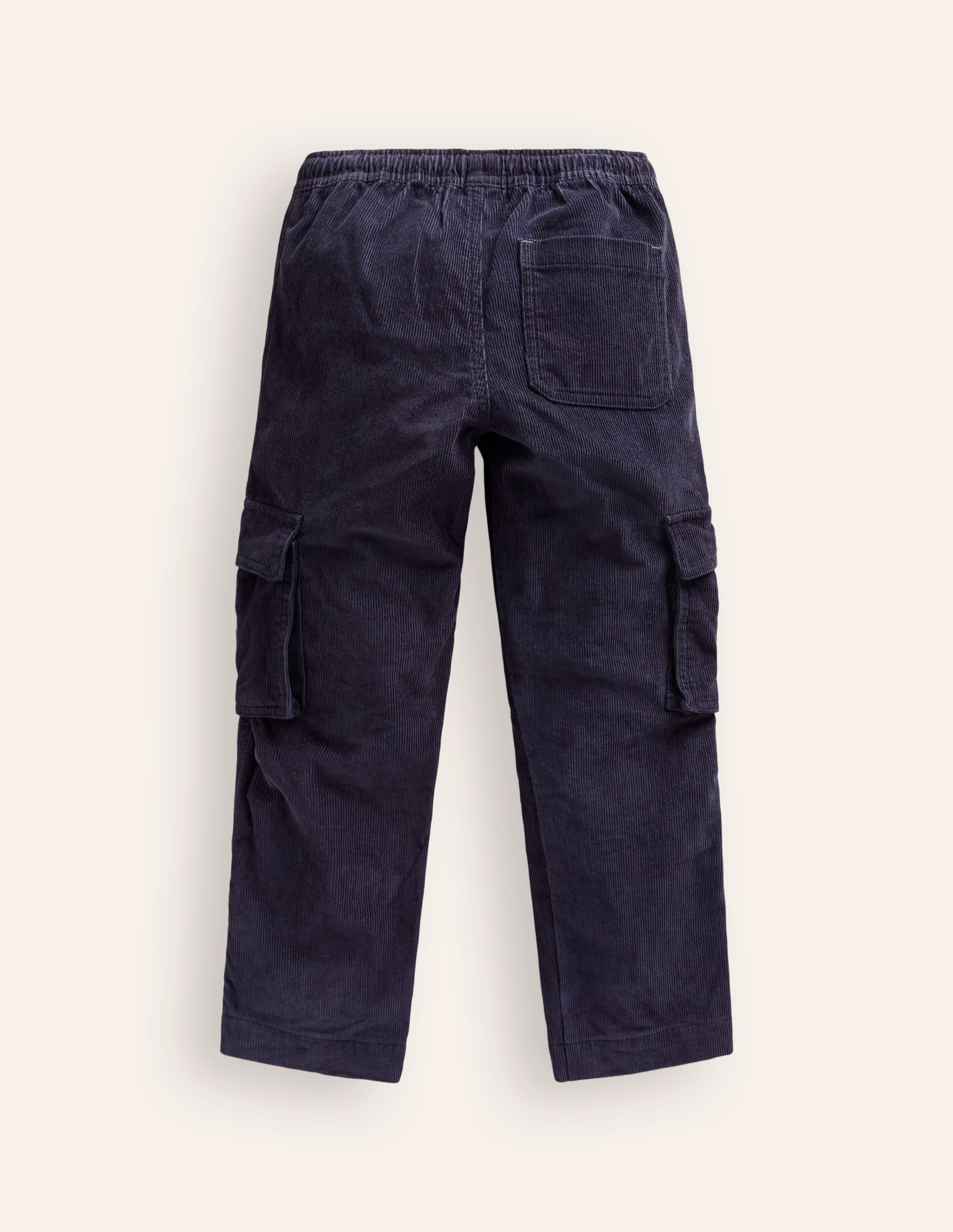 Pull-on Cord Cargo Pants-French Navy - Image 2