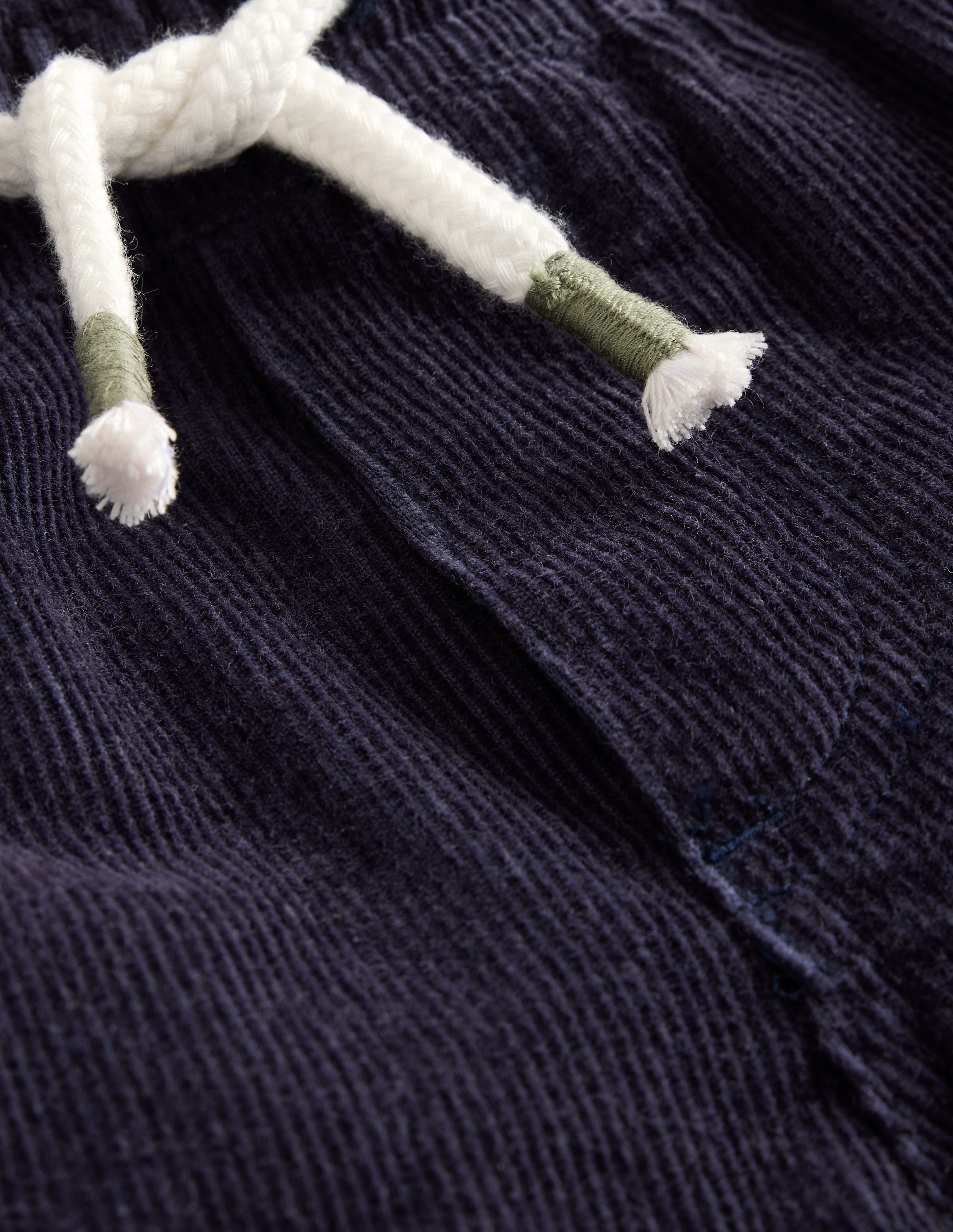 Pull-on Cord Cargo Pants-French Navy - Image 3