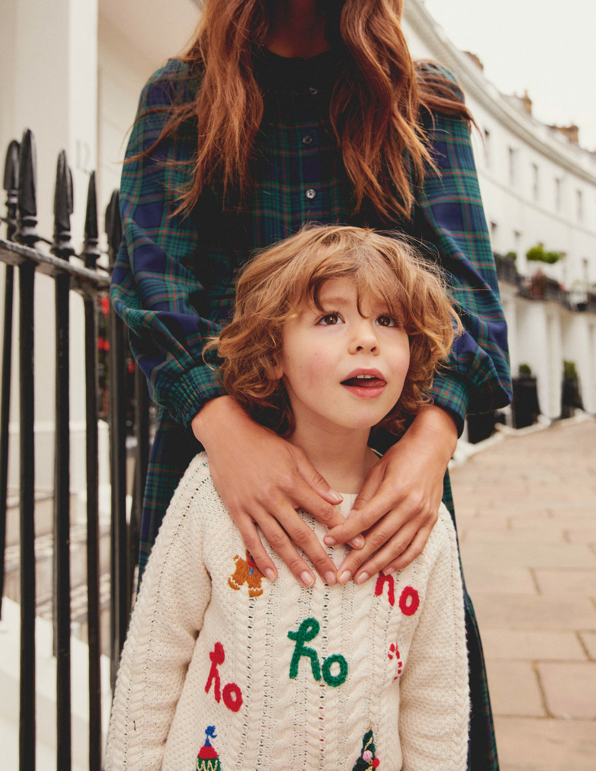 Festive Cable Sweater-Ecru Marl - Image 6