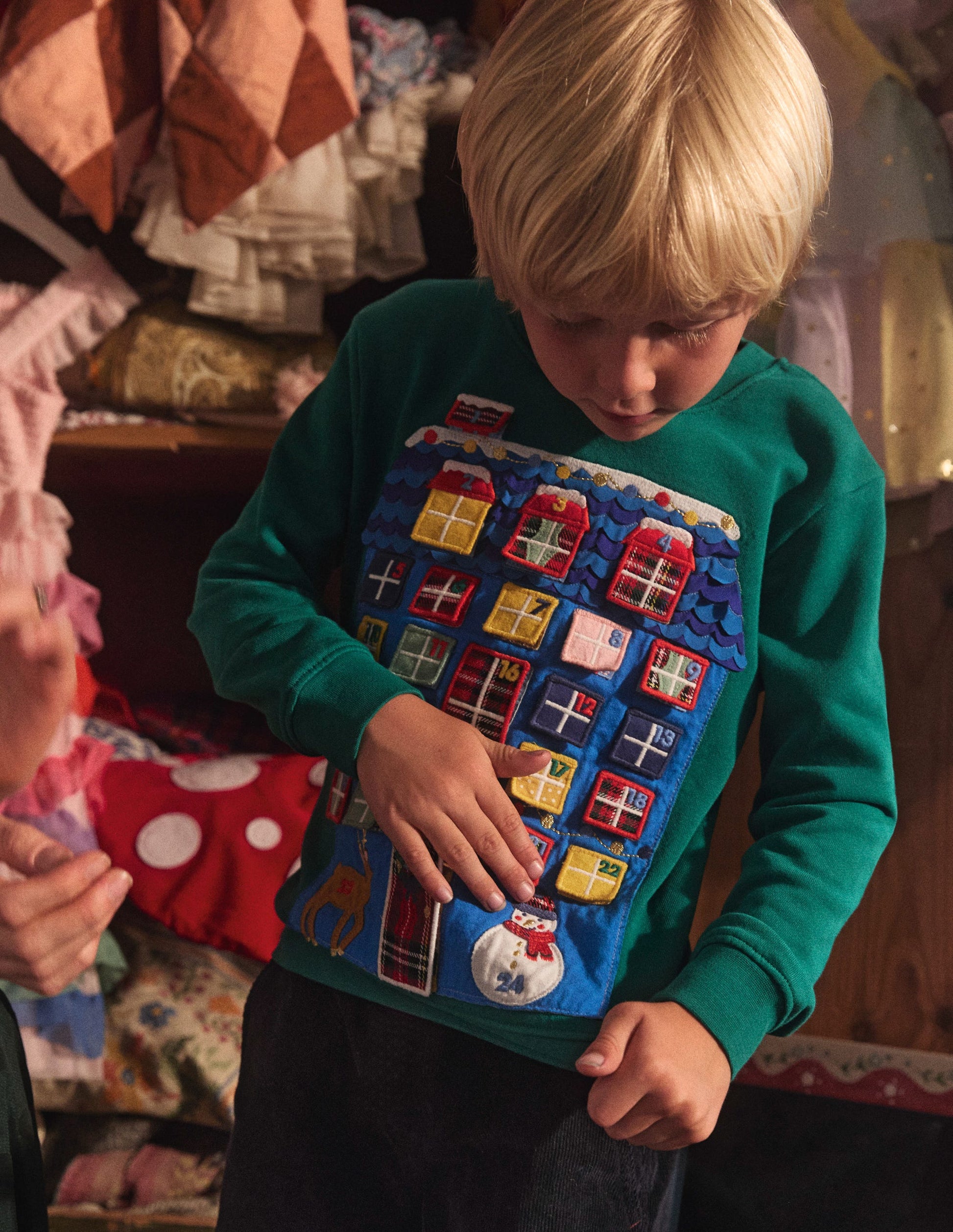 Advent Calendar Sweatshirt-Jewel Green Advent-4