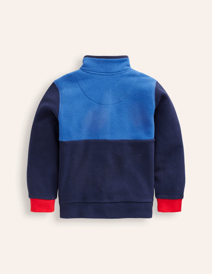 Cosy Fleece Pop Over-College Navy Colourblock