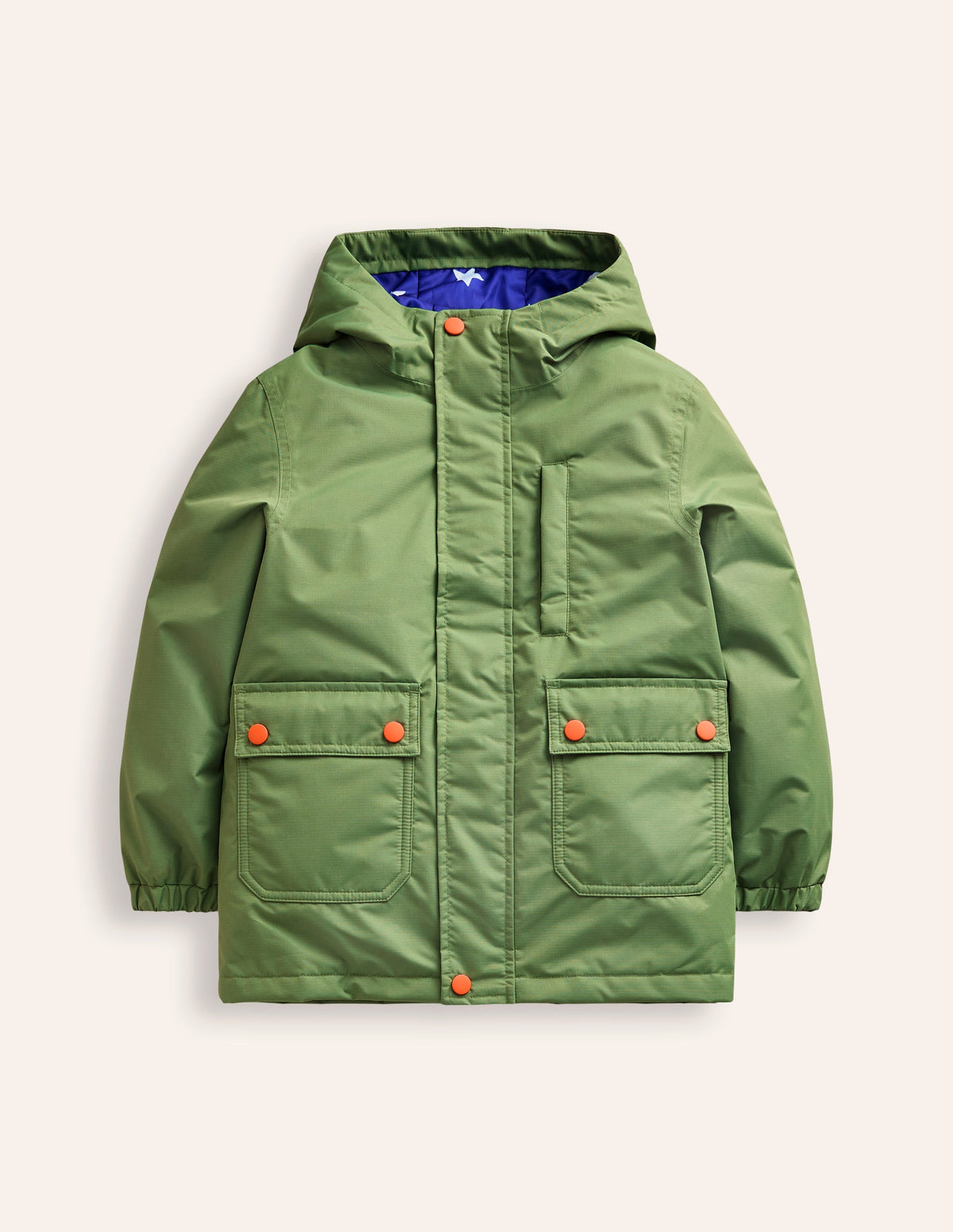 4-in-1 Waterproof Coat-Safari Green - Image 1