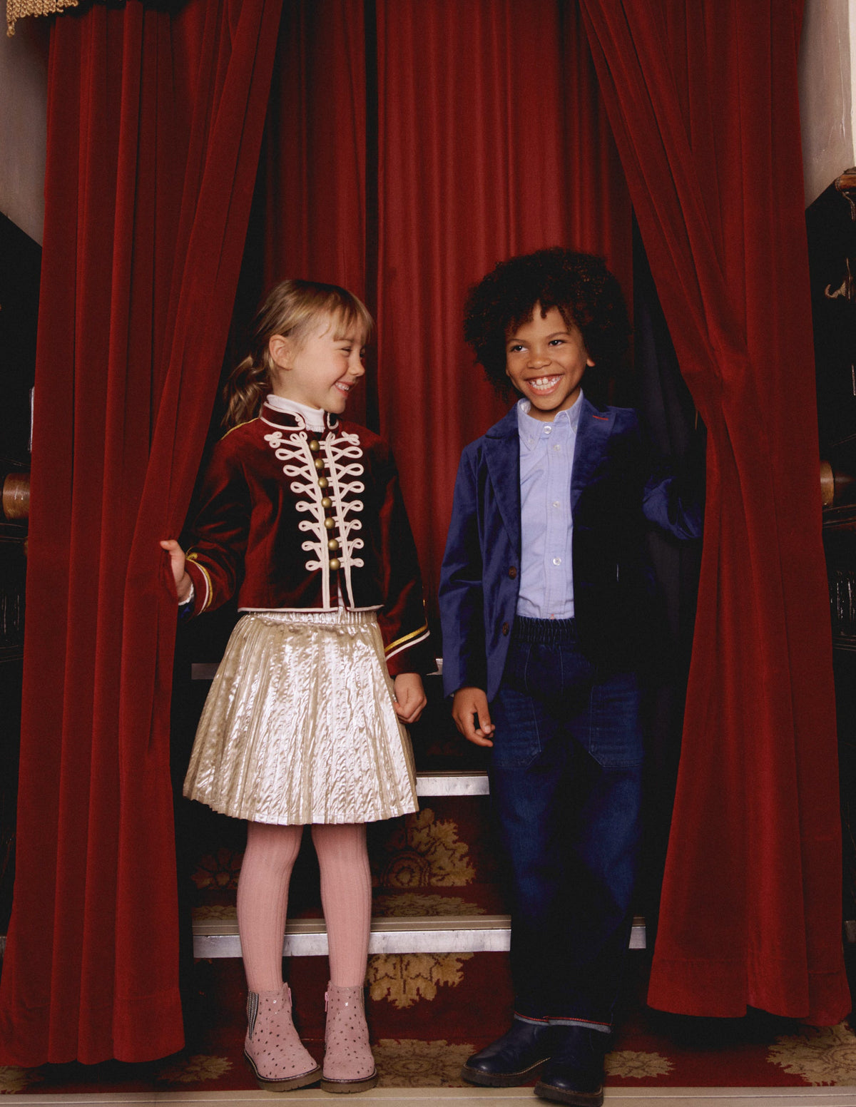 Classic Velvet Blazer-College Navy Velvet - Image 5