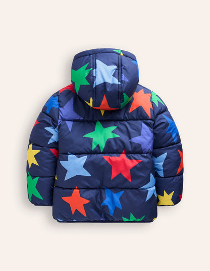 Reversible Cosy Borg Coat-Multi Star