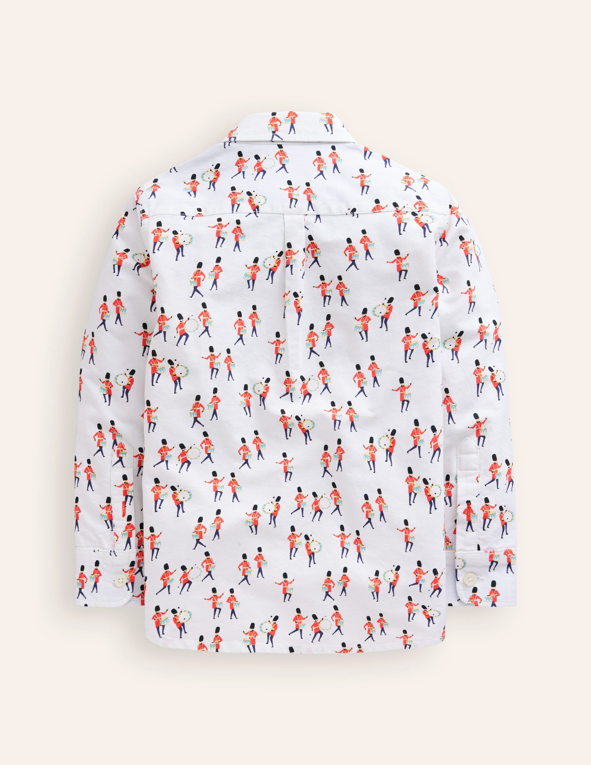 Printed Cotton Shirt-Festive Drummer - Image 2