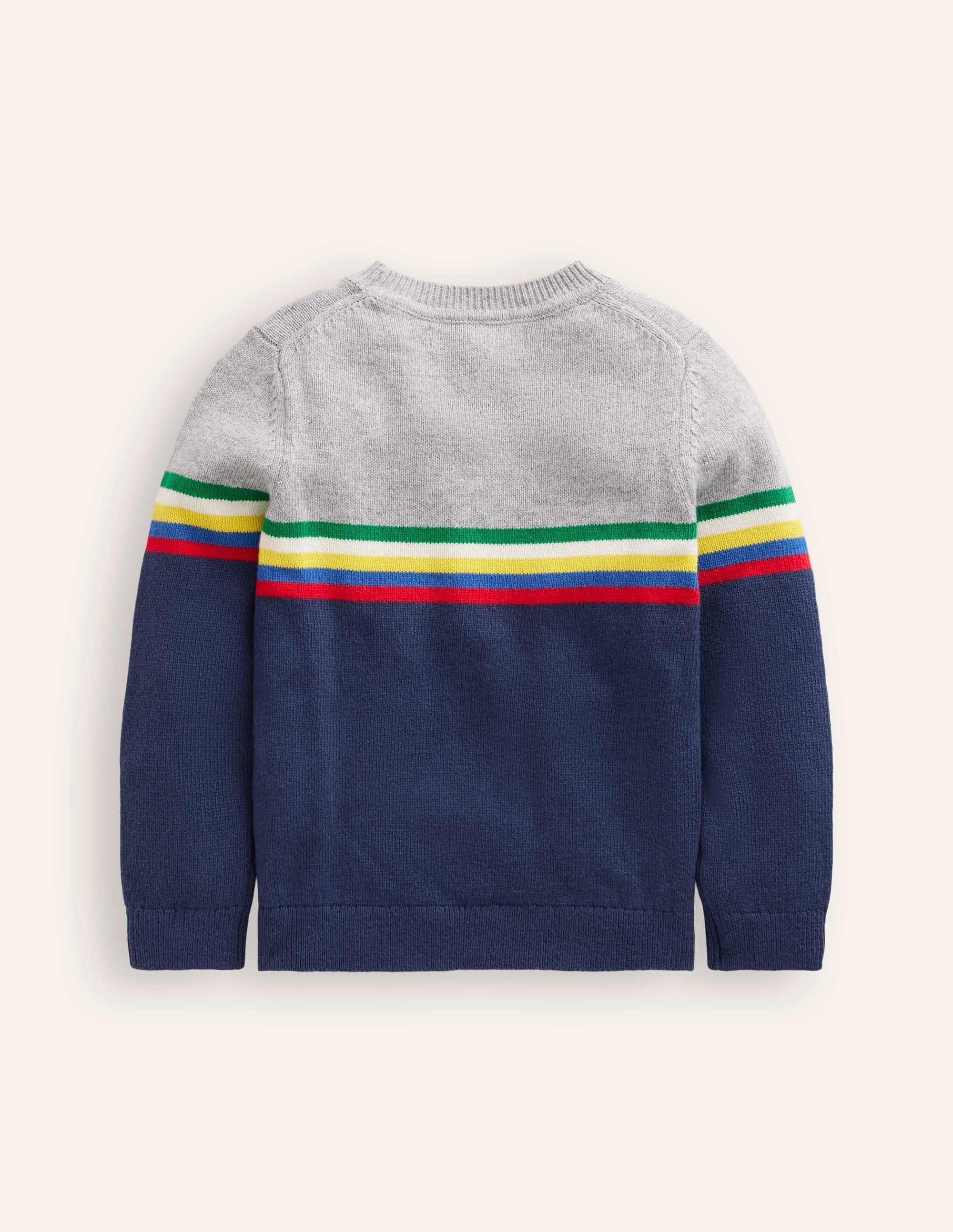Colour Block Sweater-College Navy - Image 2