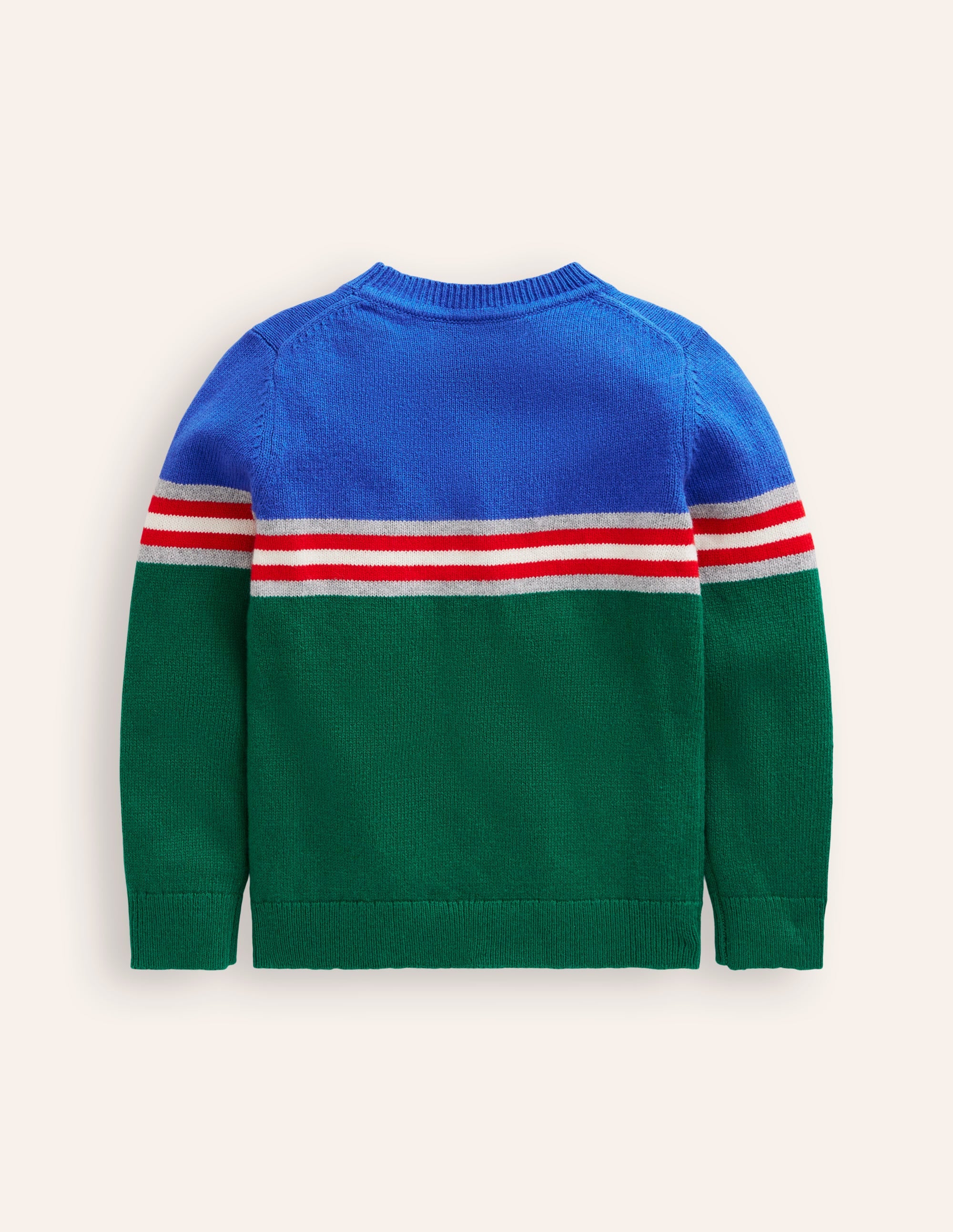Colour Block Sweater-Ivy Green - Image 2