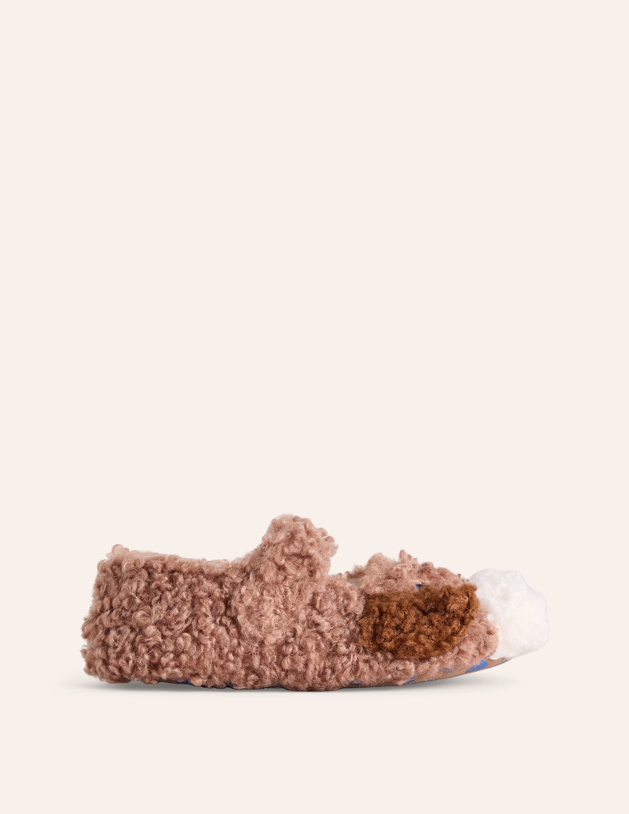Borg Slippers-Butterscotch Brown Dog - Image 1