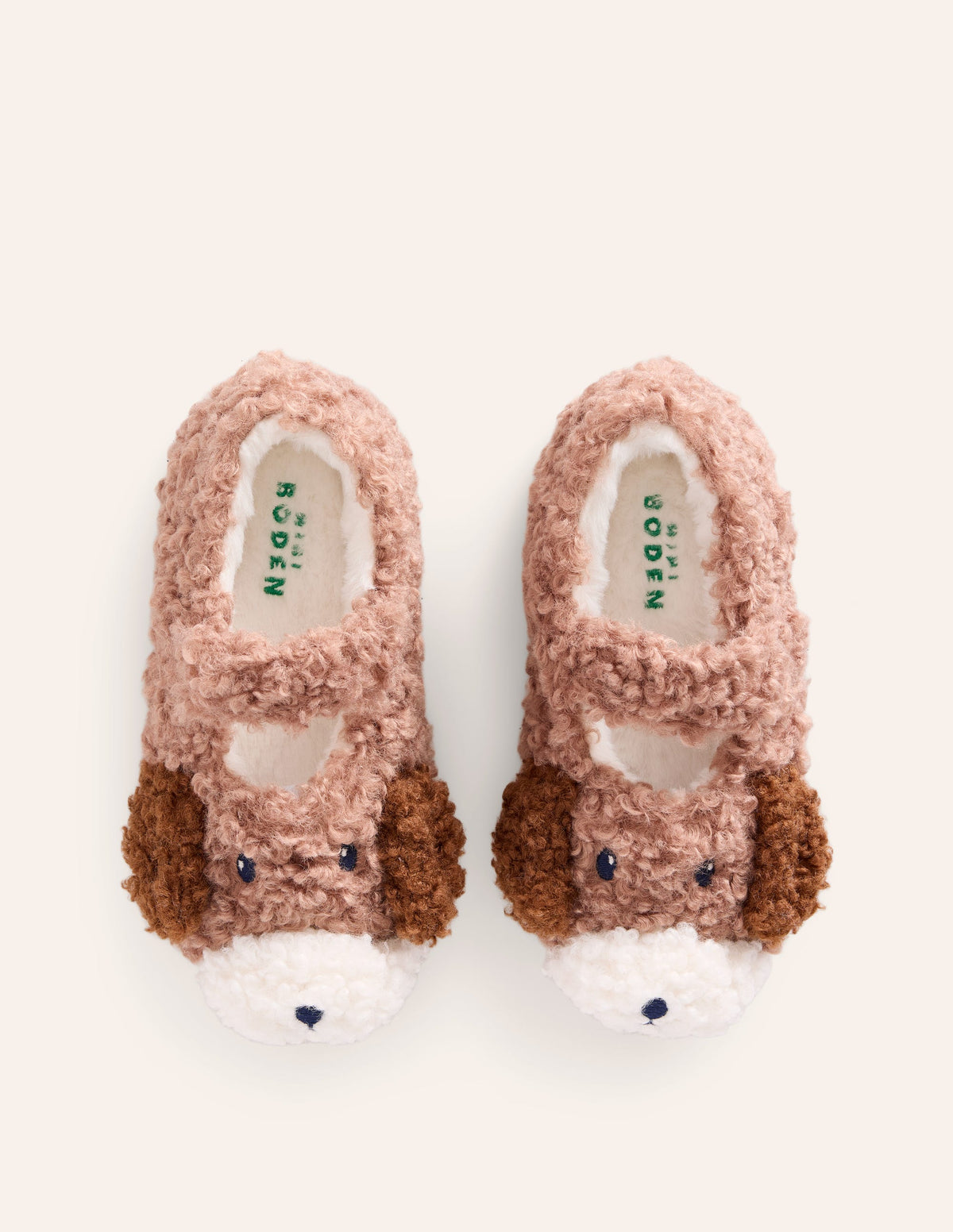 Borg Slippers-Butterscotch Brown Dog - Image 4