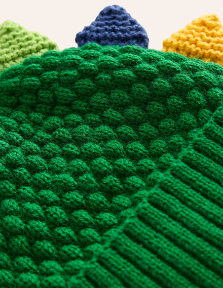 Novelty Beanie-Rich Emerald Dinosaur