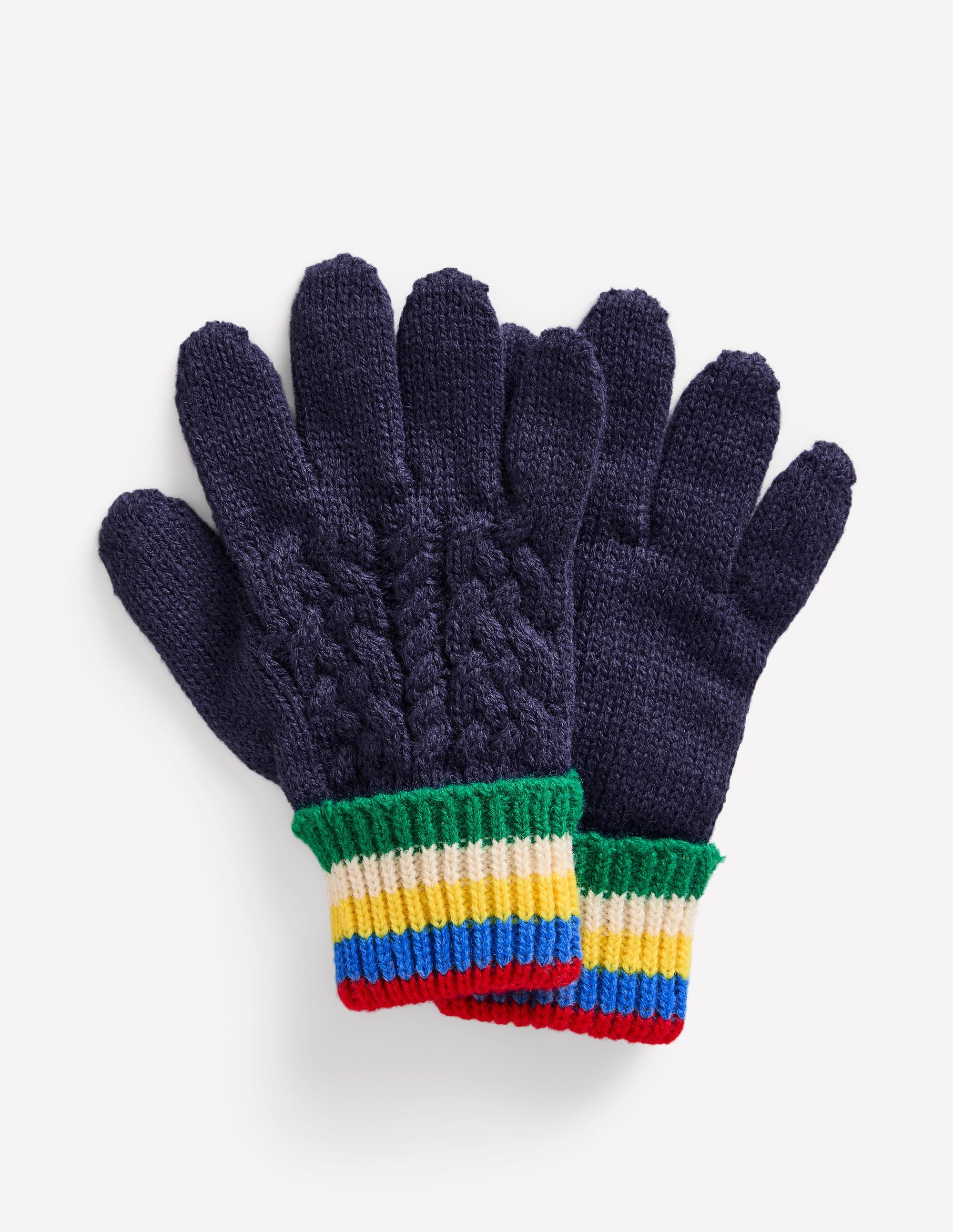 Knitted Gloves-College Navy - Image 1