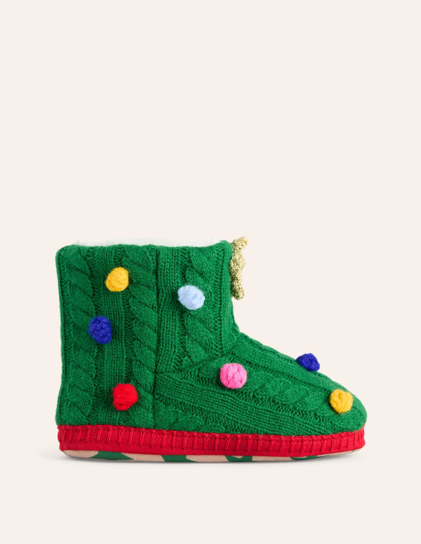 Christmas Slipper Boot-Rich Emerald