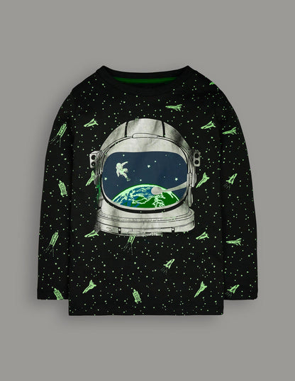 Glow-In-The-Dark T-Shirt-Smoke Astronaut