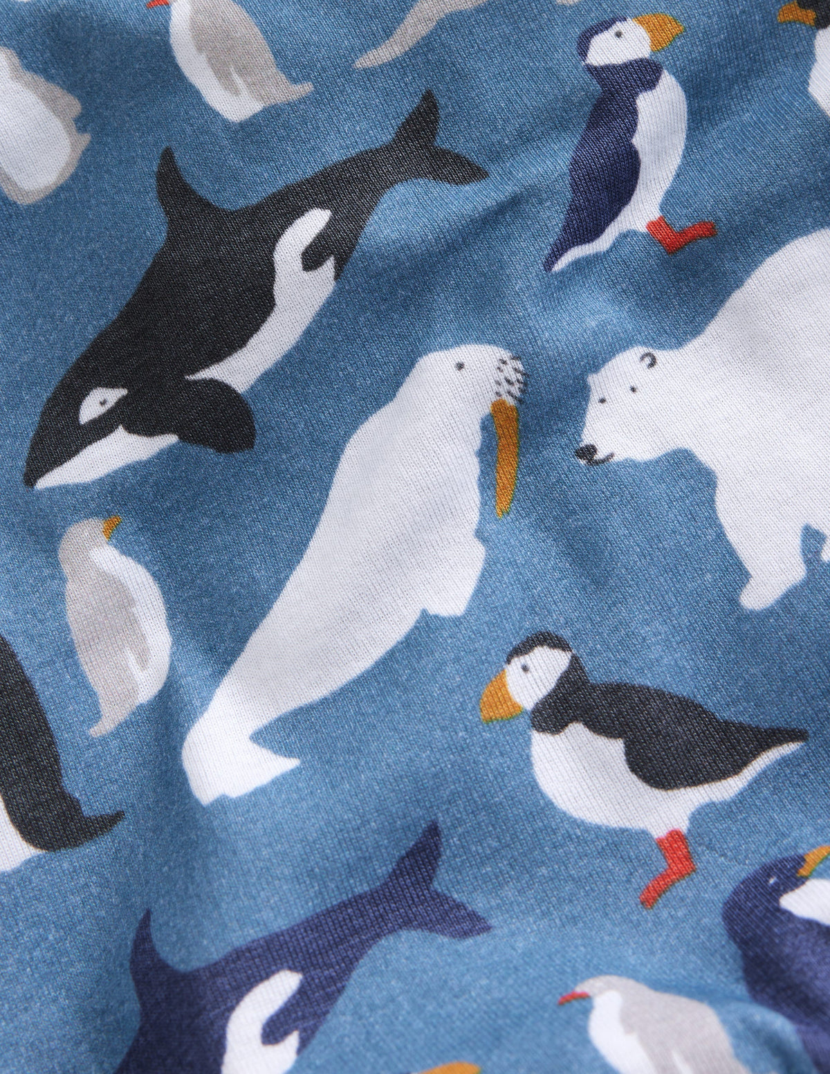 Snug Twin Pack Pyjamas-Blue Artic Animals and Stripe - Image 2