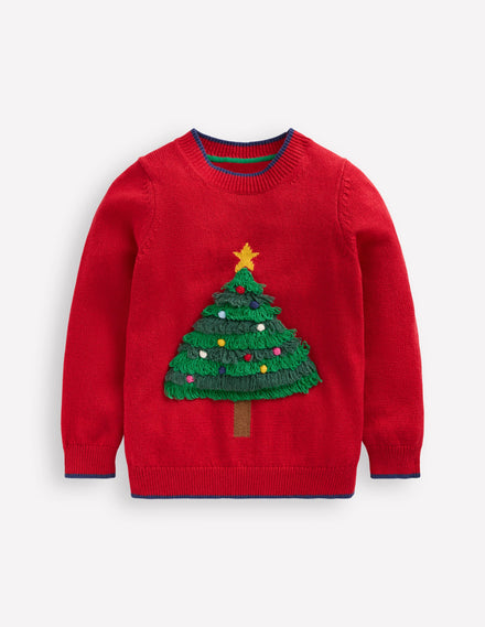 Fun Logo Jumper-Poppy Red Tree