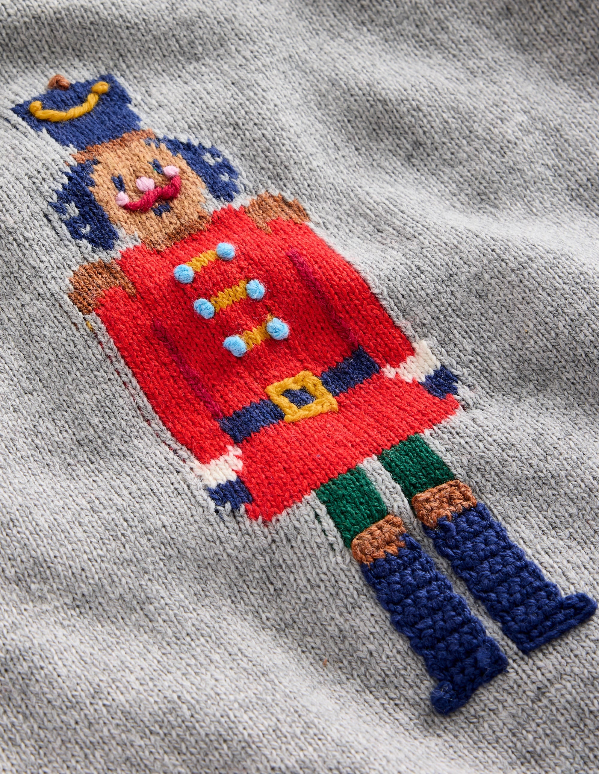 Fun Logo Jumper-Grey Marl Nutcracker - Image 3