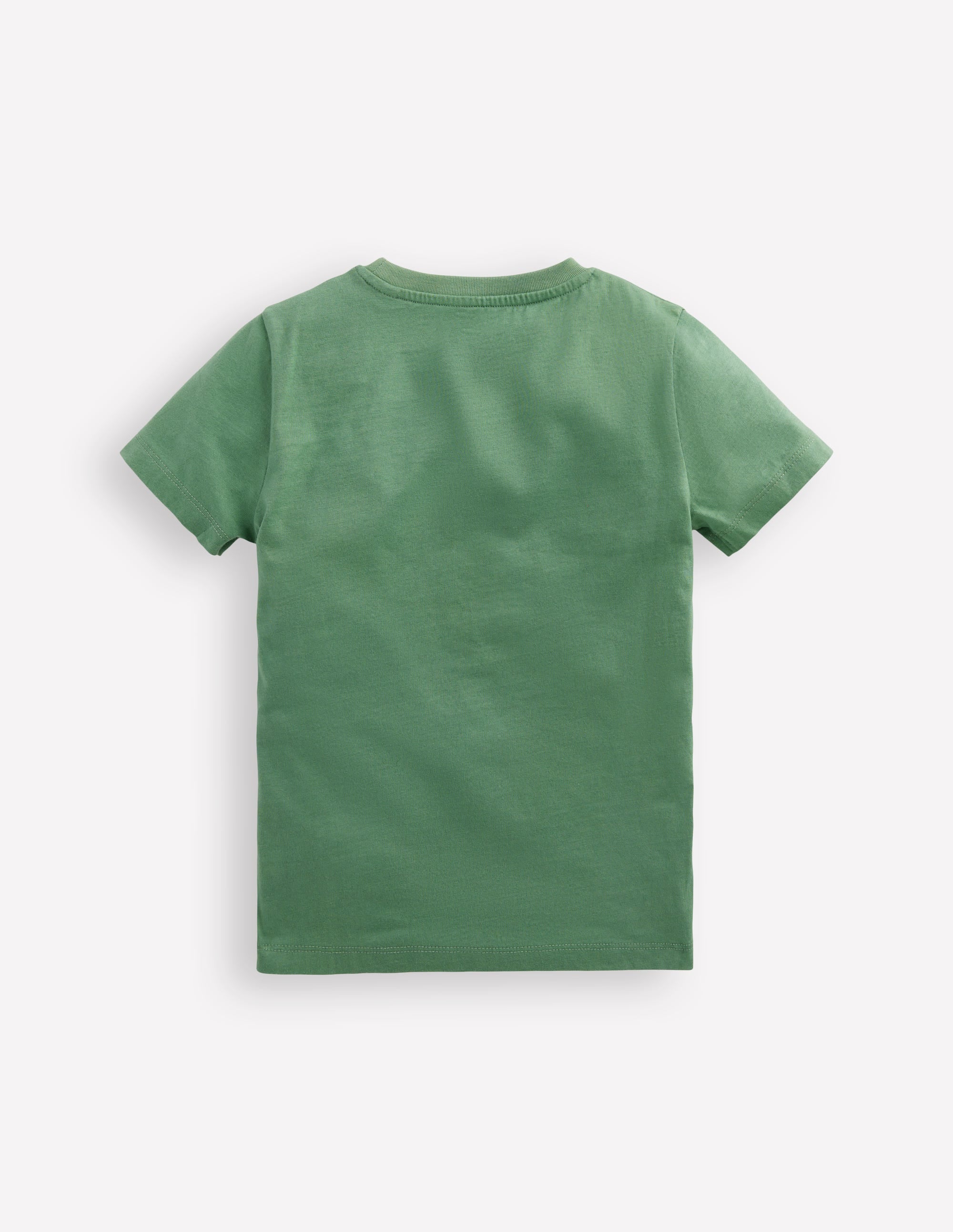 Zip Applique T-shirt-Newt Green Dinosaur - Image 2