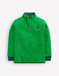Pique Polo Half Zip-Sapling Green