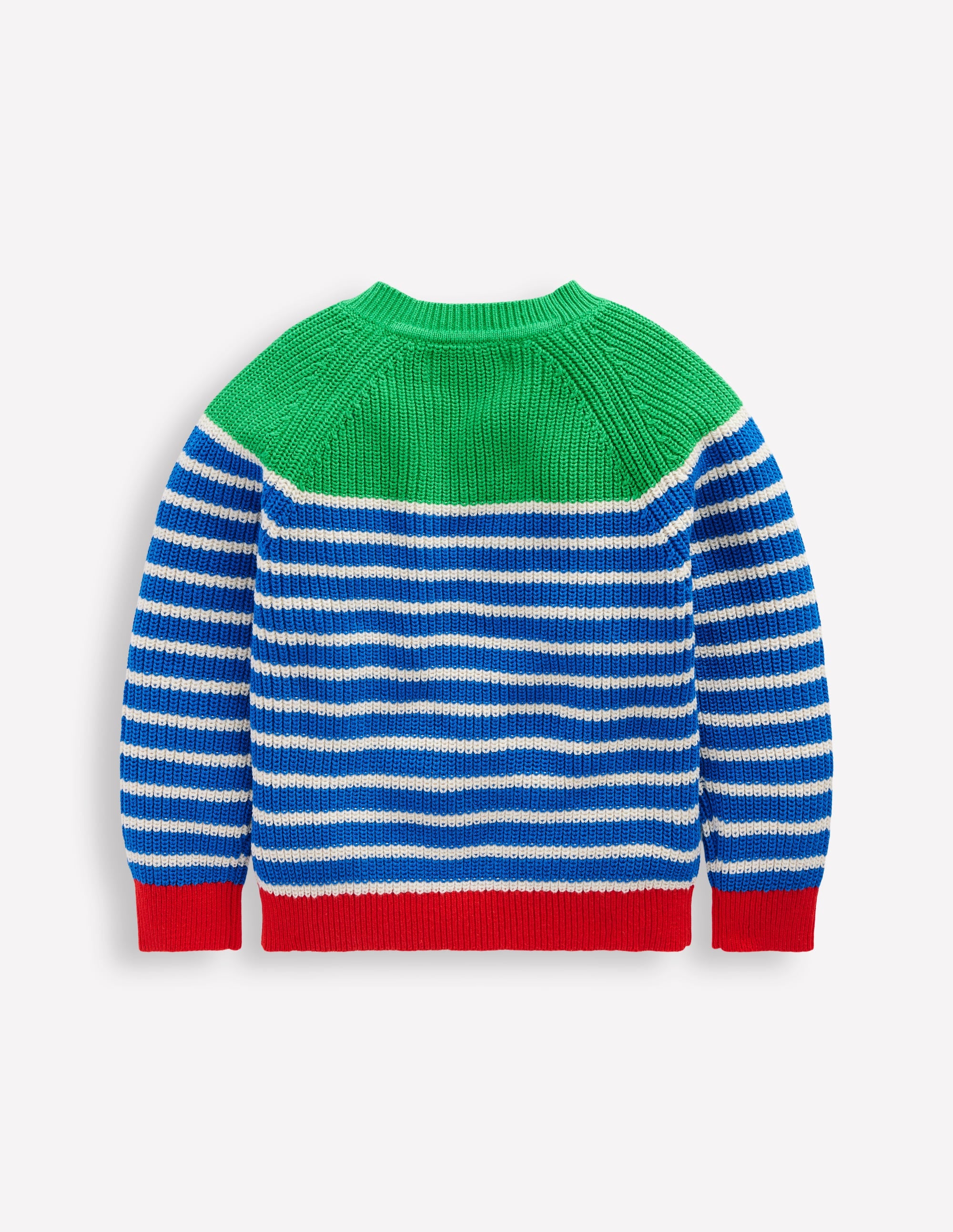 Everyday Cotton Jumper-Kingfisher Blue/Rich Emerald - Image 2