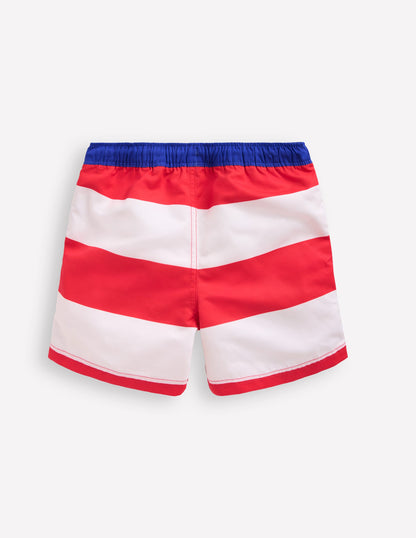 Swim Shorts-Poppy Red Shark