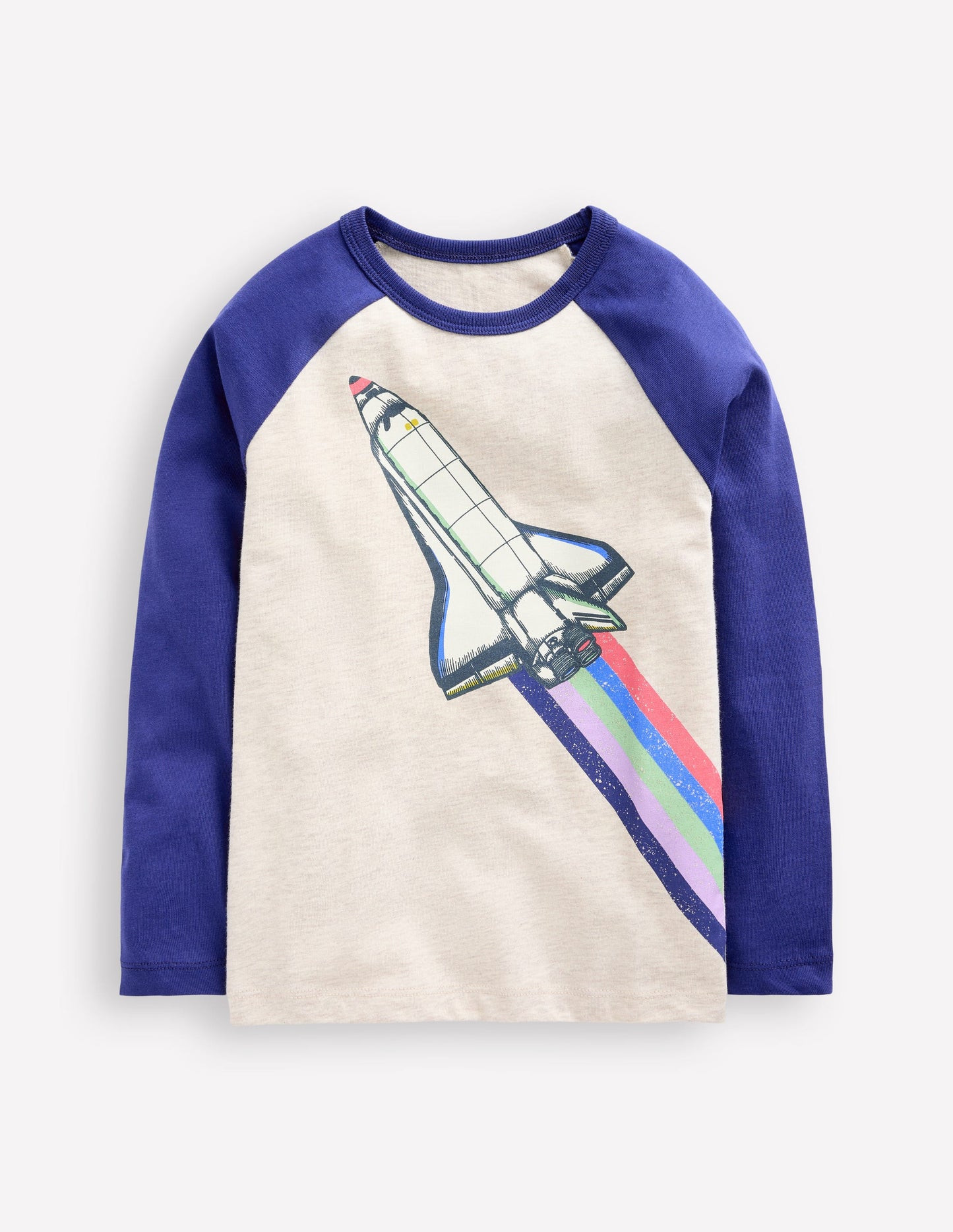 Glow In The Dark Raglan-Oatmeal Marl Rocket