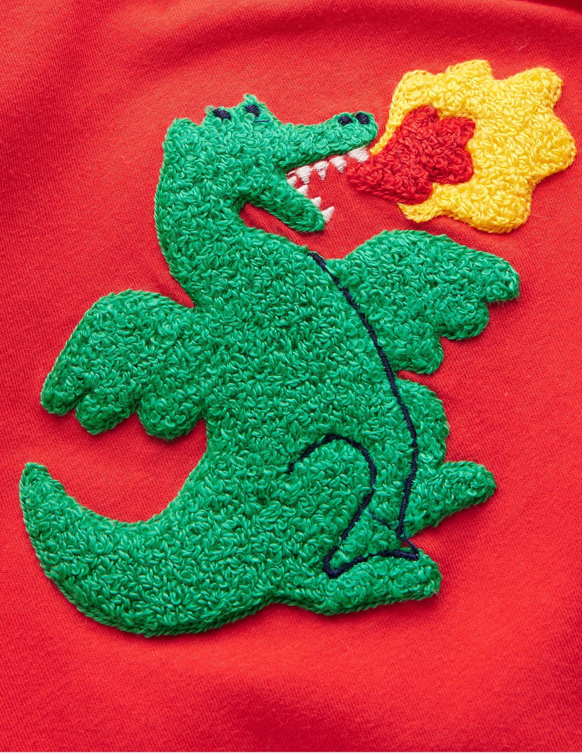 Short Sleeve Bouclé T-shirt-Jam Red Dragons - Image 3