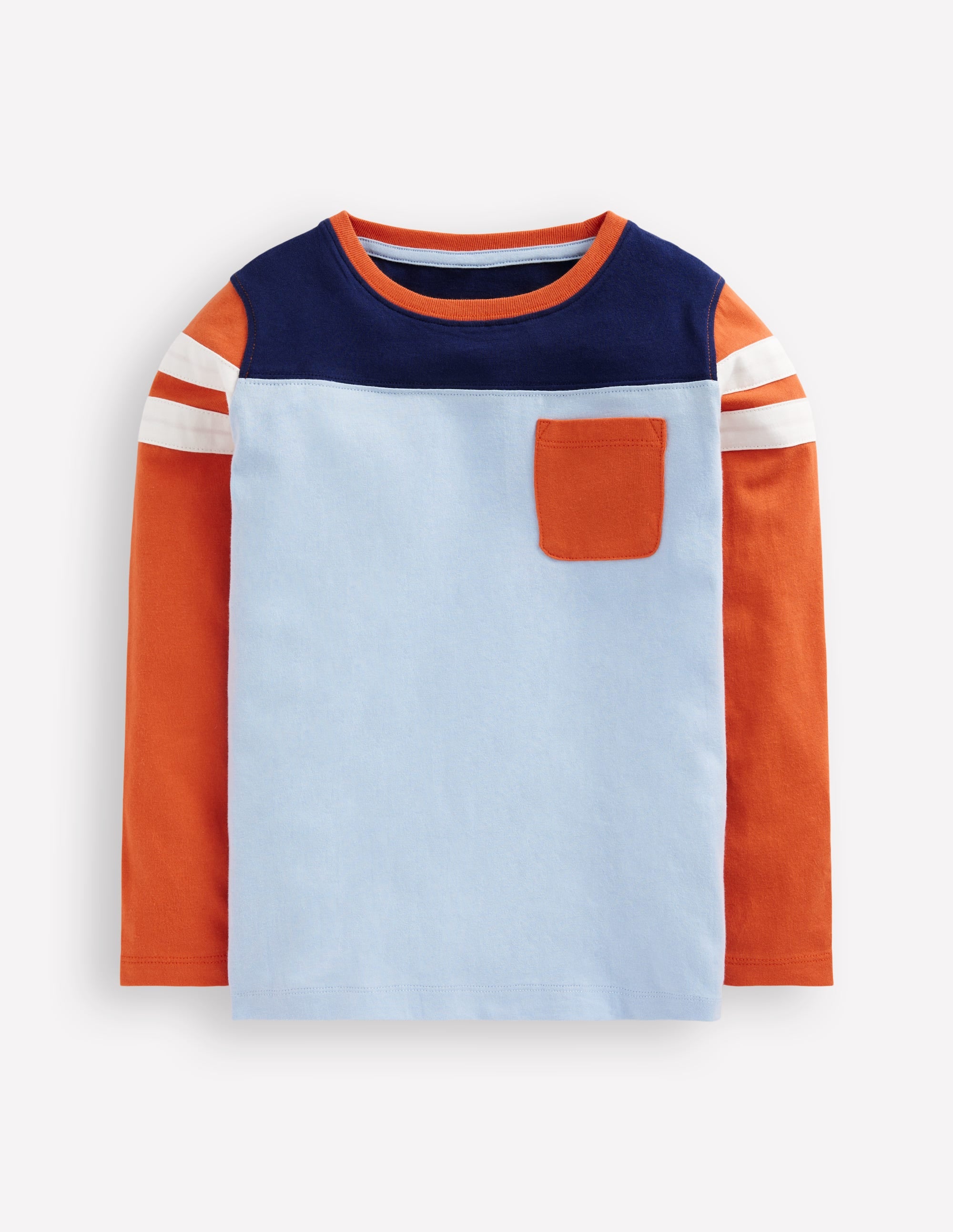 Colourblock T-shirt-Glacier Blue Colourblock - Image 1