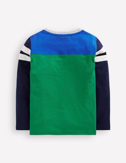 Colourblock T-shirt-Sapling Green Colourblock